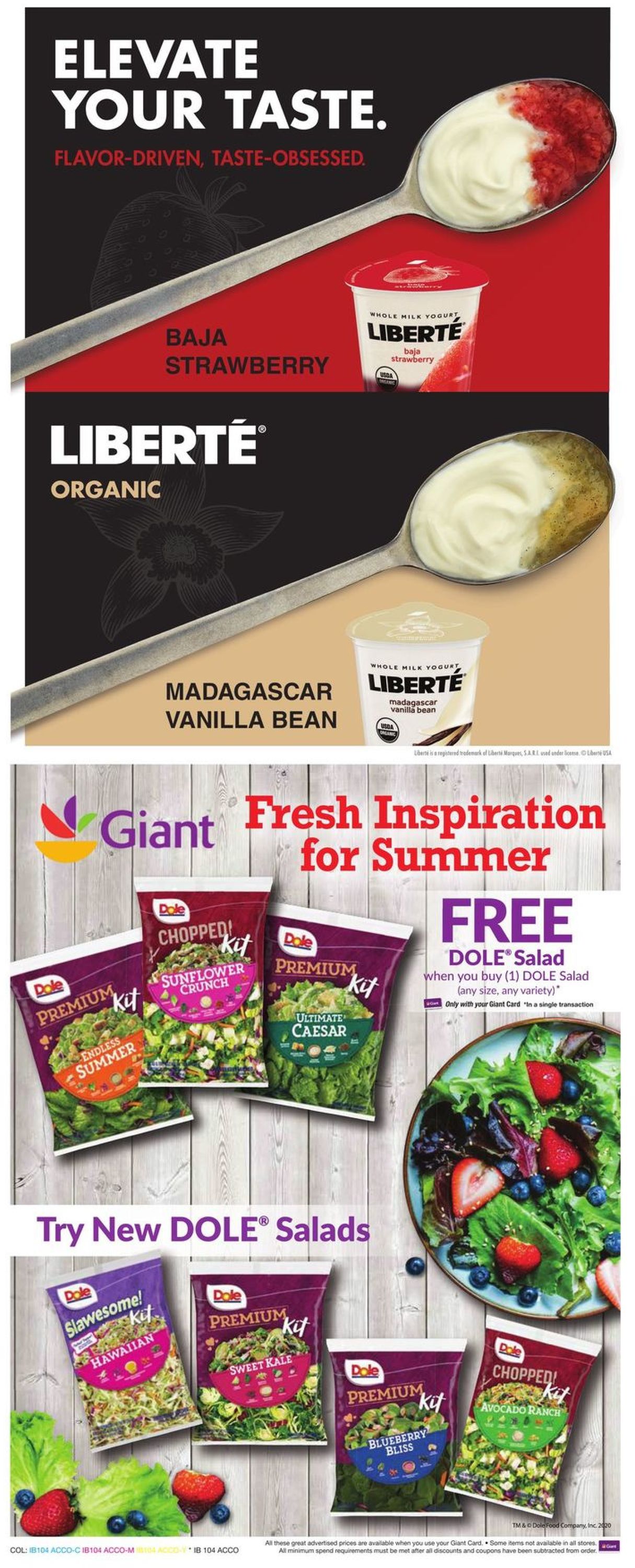 Giant Food Ad from 08/14/2020