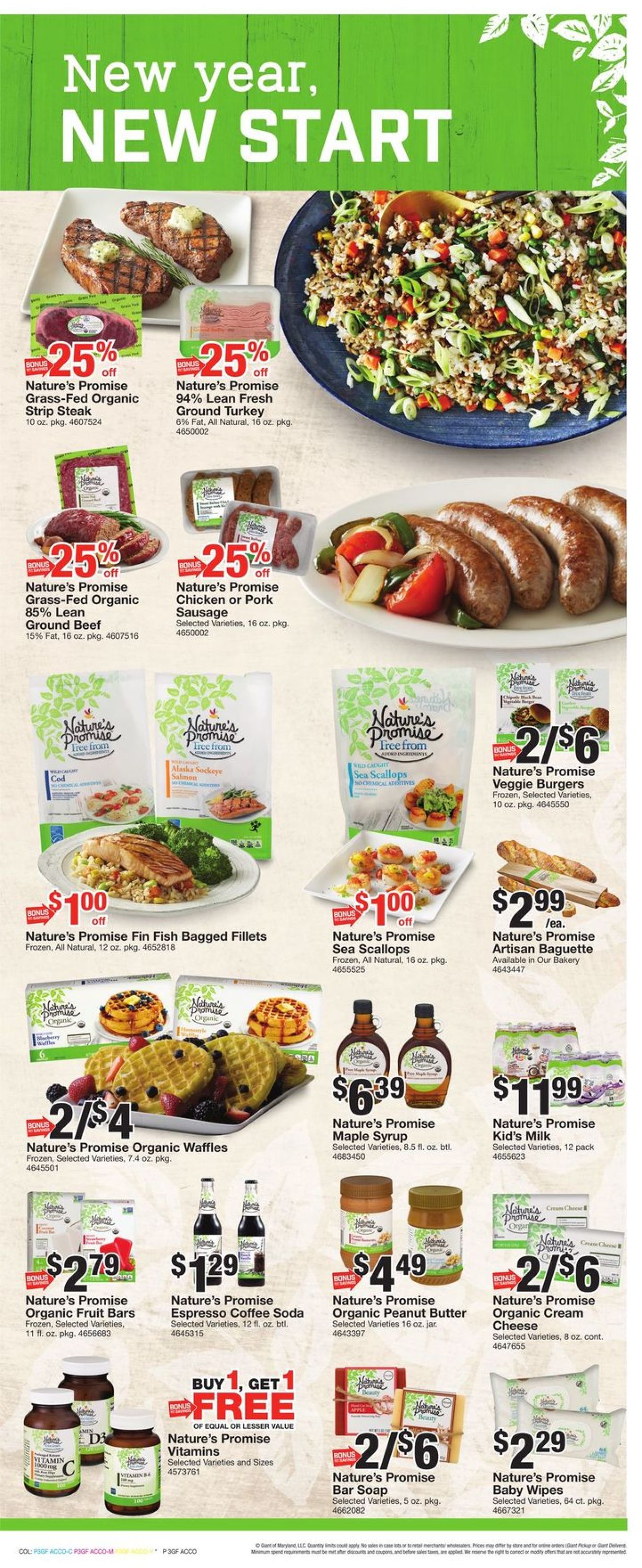Giant Food Ad from 01/02/2021