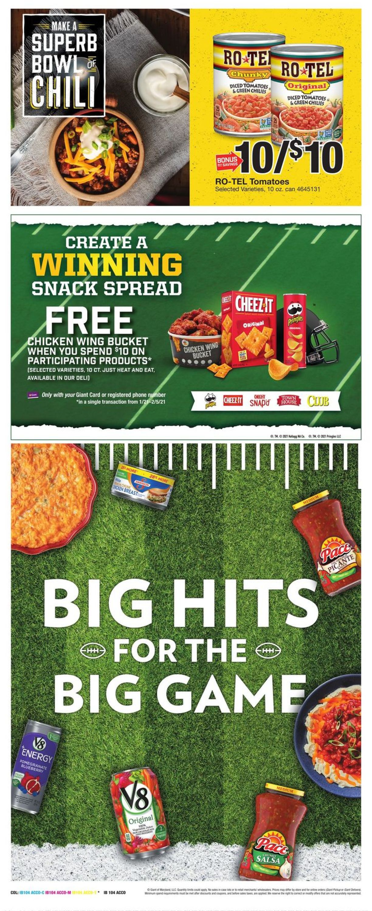 Giant Food Ad from 01/29/2021