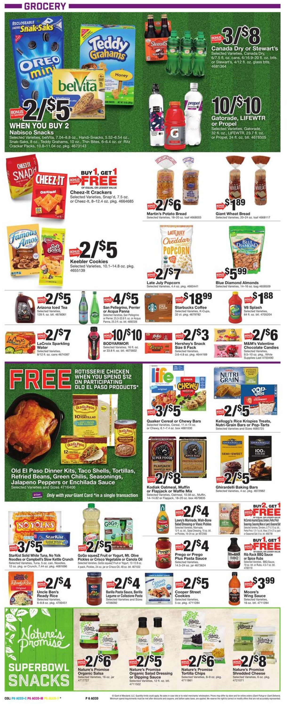 Giant Food Ad from 02/05/2021