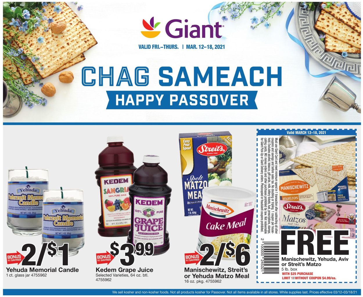 Giant Food Ad from 03/12/2021