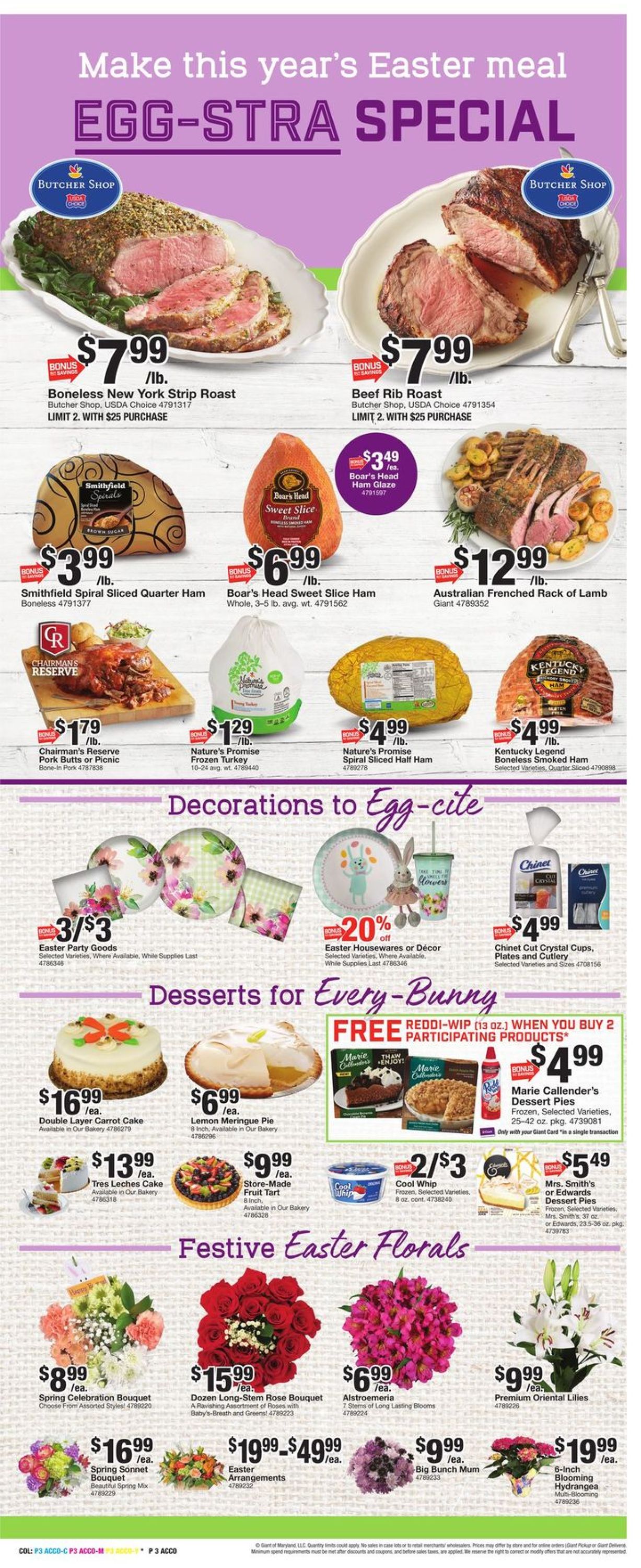 Giant Food Ad from 03/26/2021