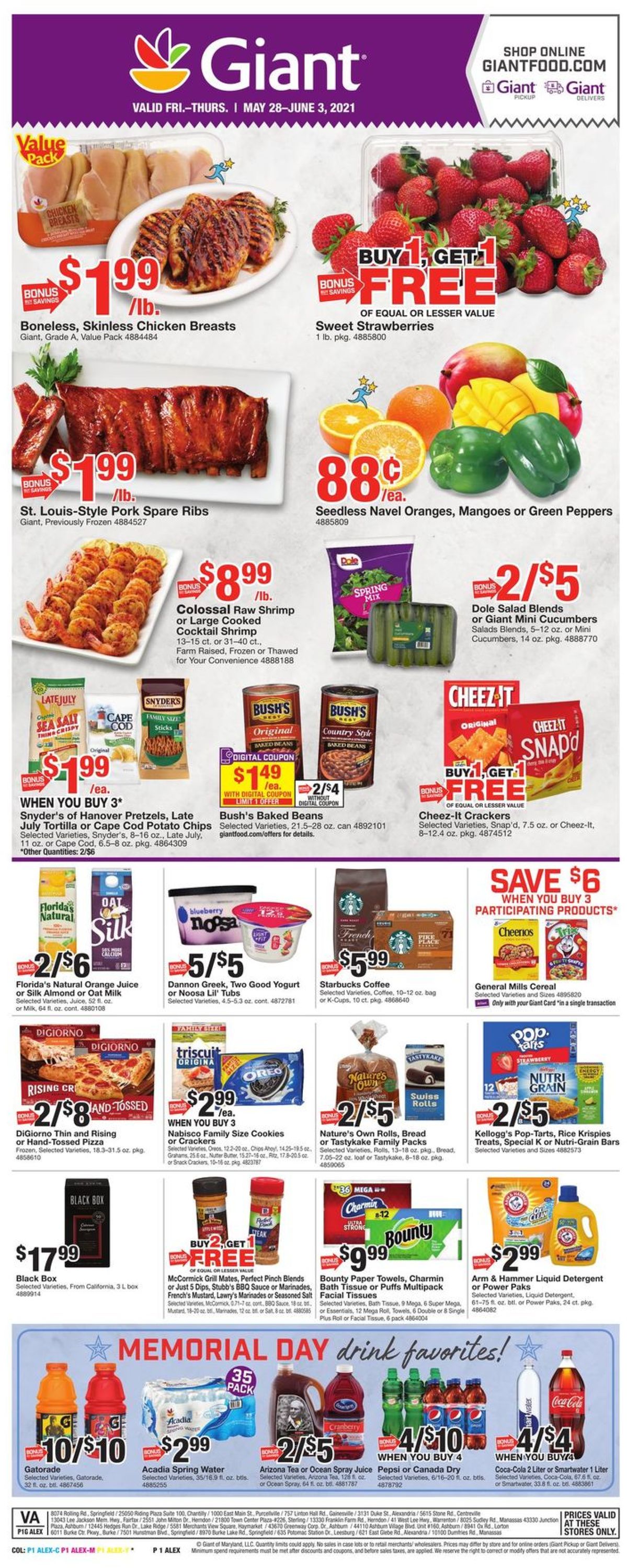 Giant Food Ad from 05/28/2021