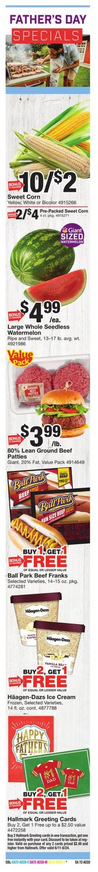 Giant Food Ad from 06/18/2021