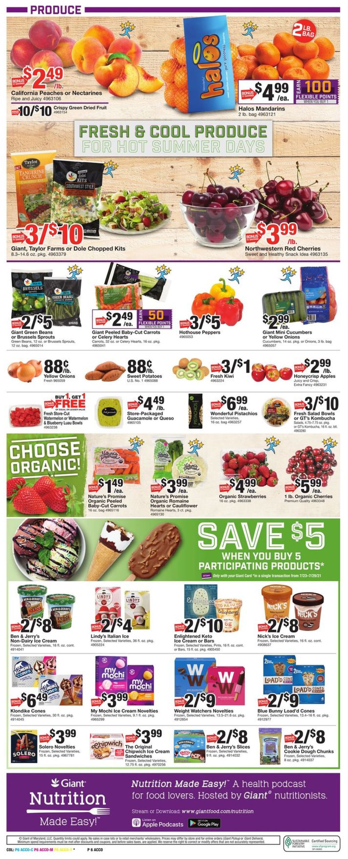 Giant Food Ad from 07/23/2021