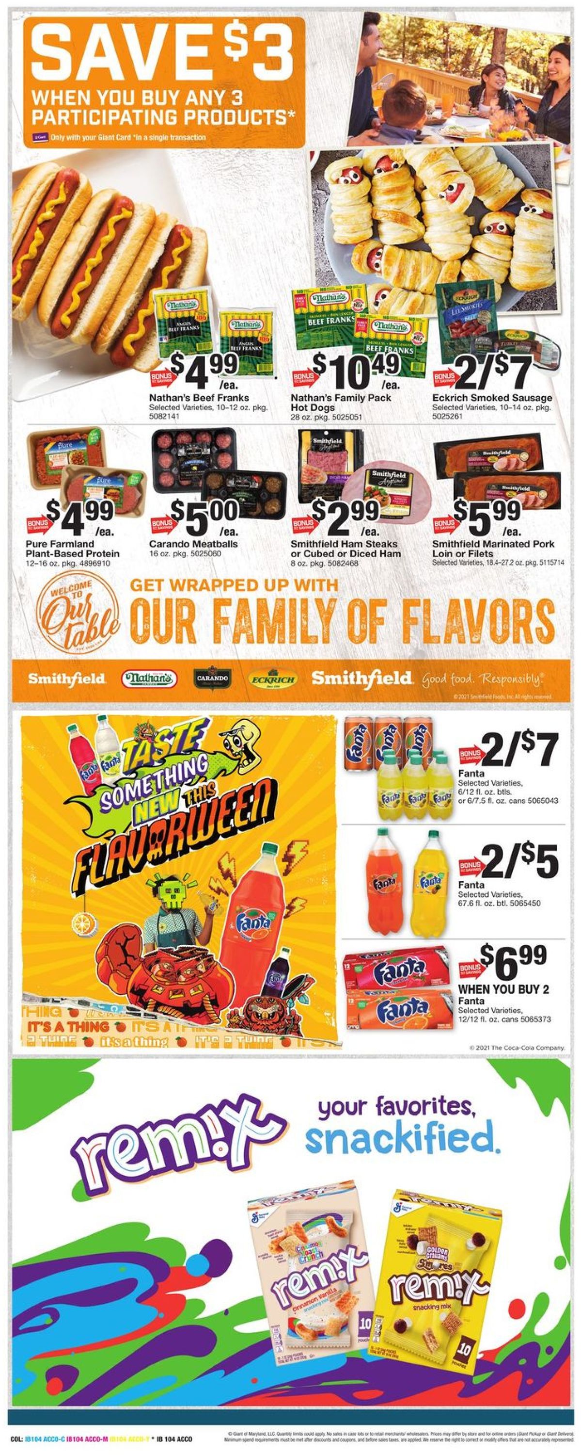 Giant Food Ad from 10/22/2021