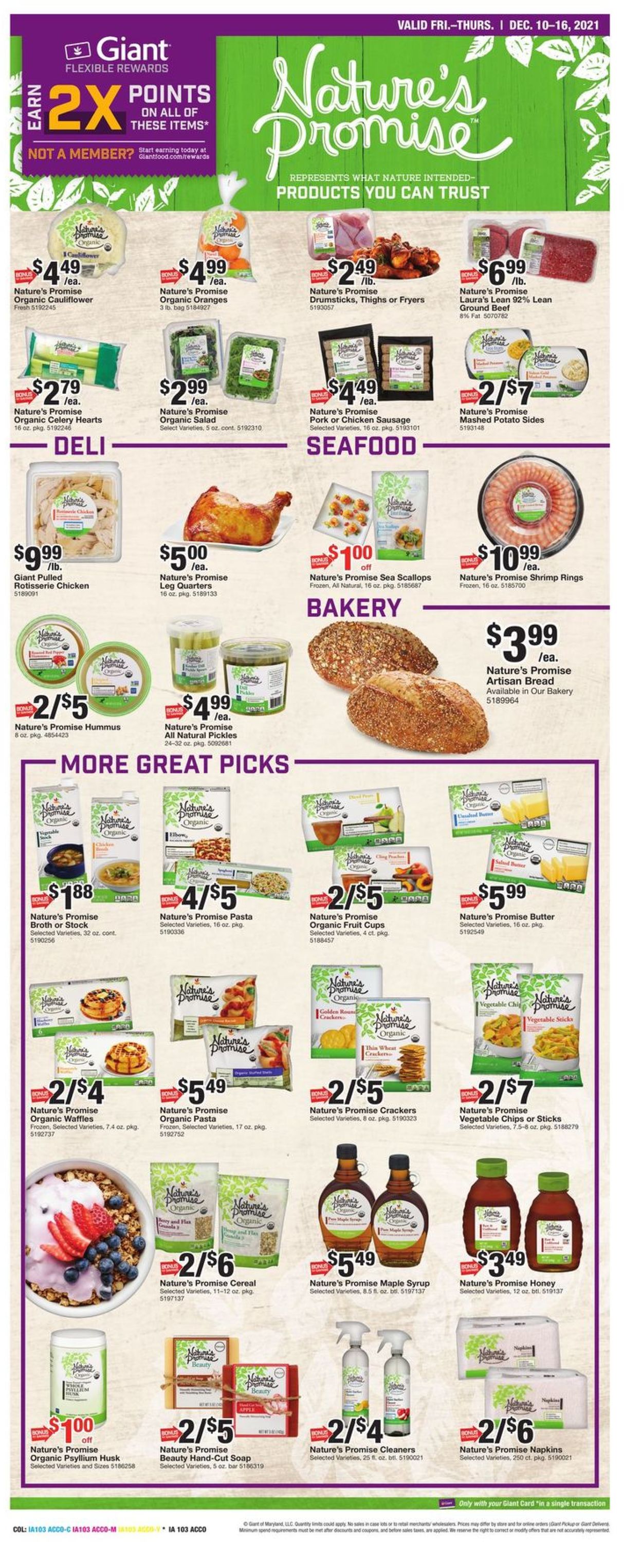 Giant Food Ad from 12/10/2021