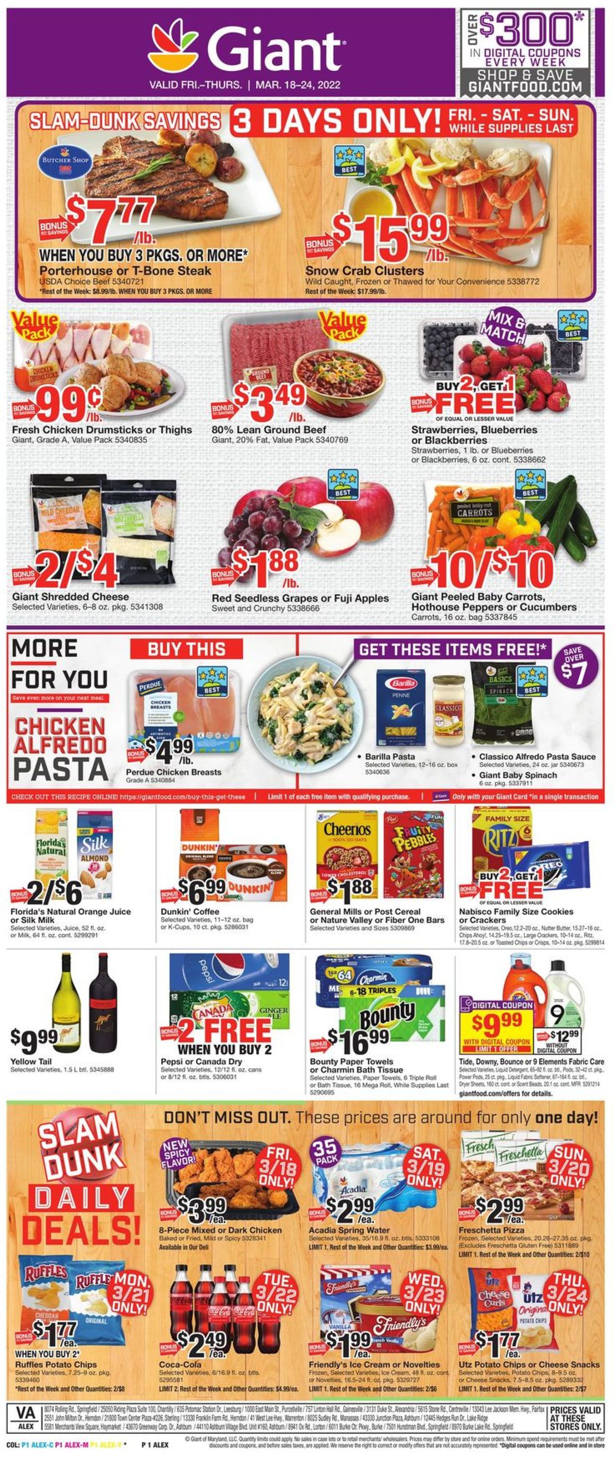 Giant Food Ad from 03/18/2022