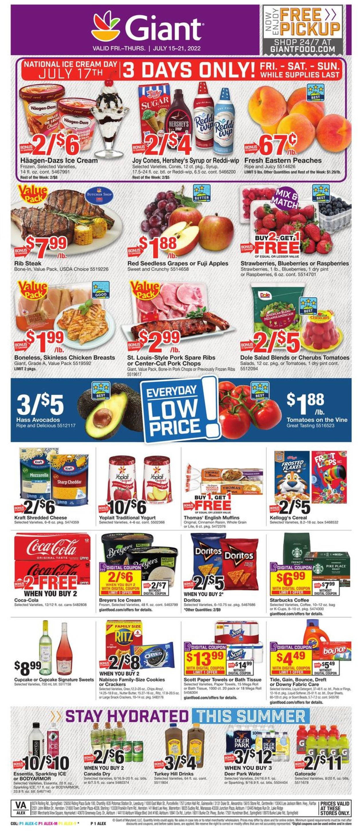 Giant Food Ad from 07/15/2022