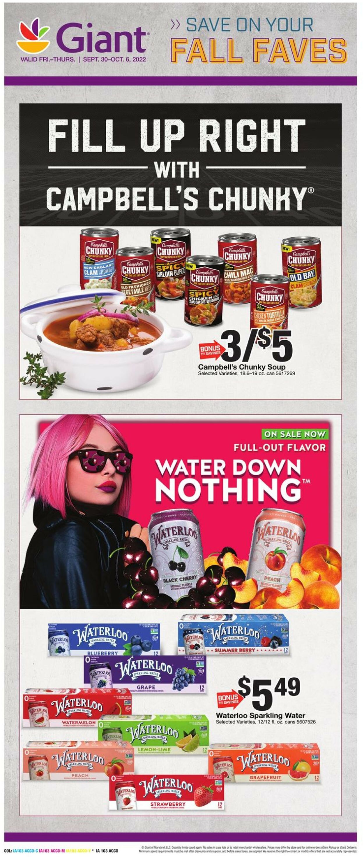 Giant Food Ad from 09/30/2022