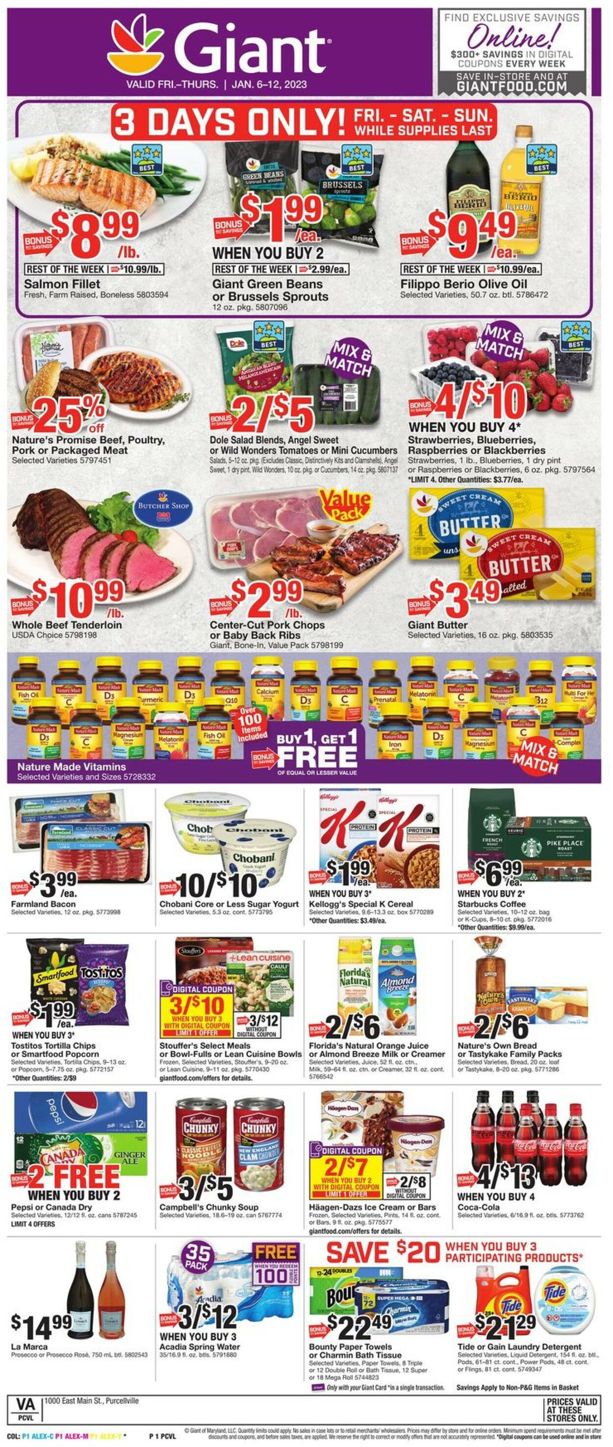 Giant Food Ad from 01/06/2023