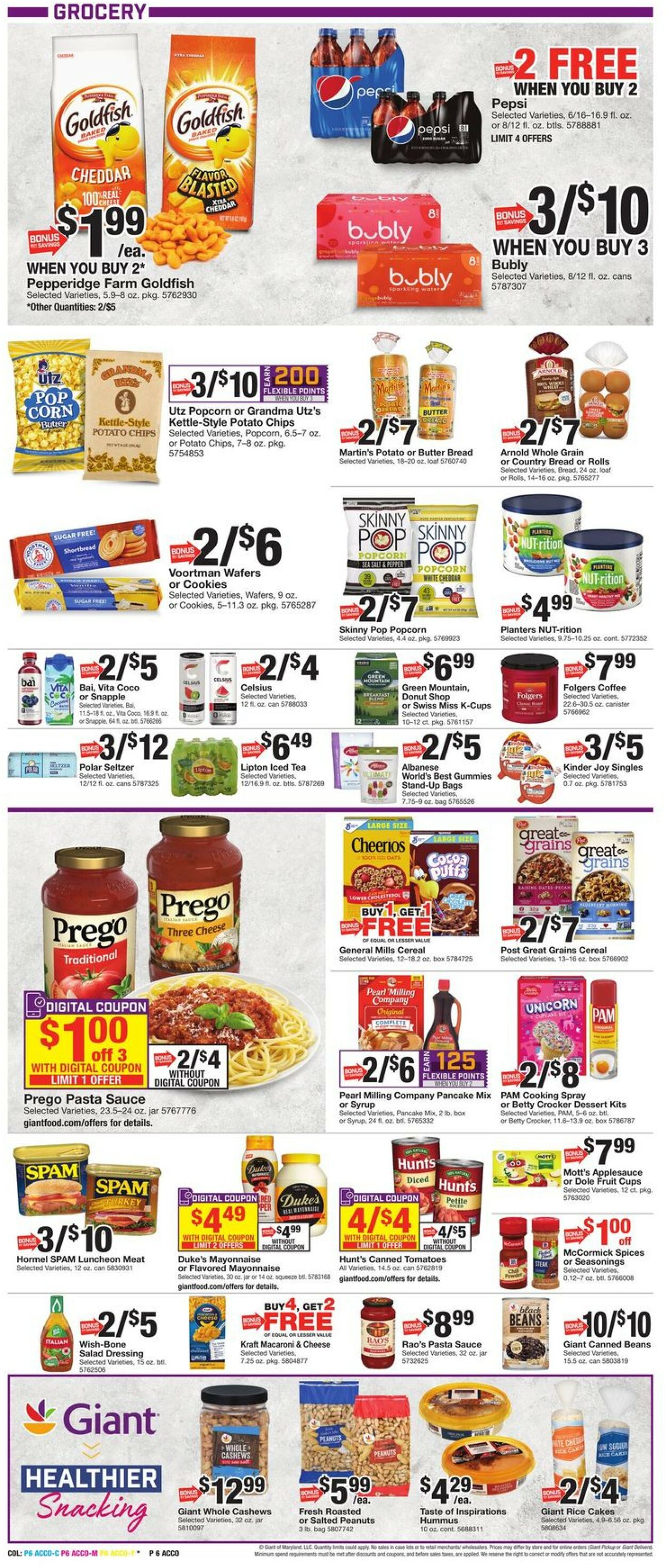 Giant Food Ad from 01/06/2023
