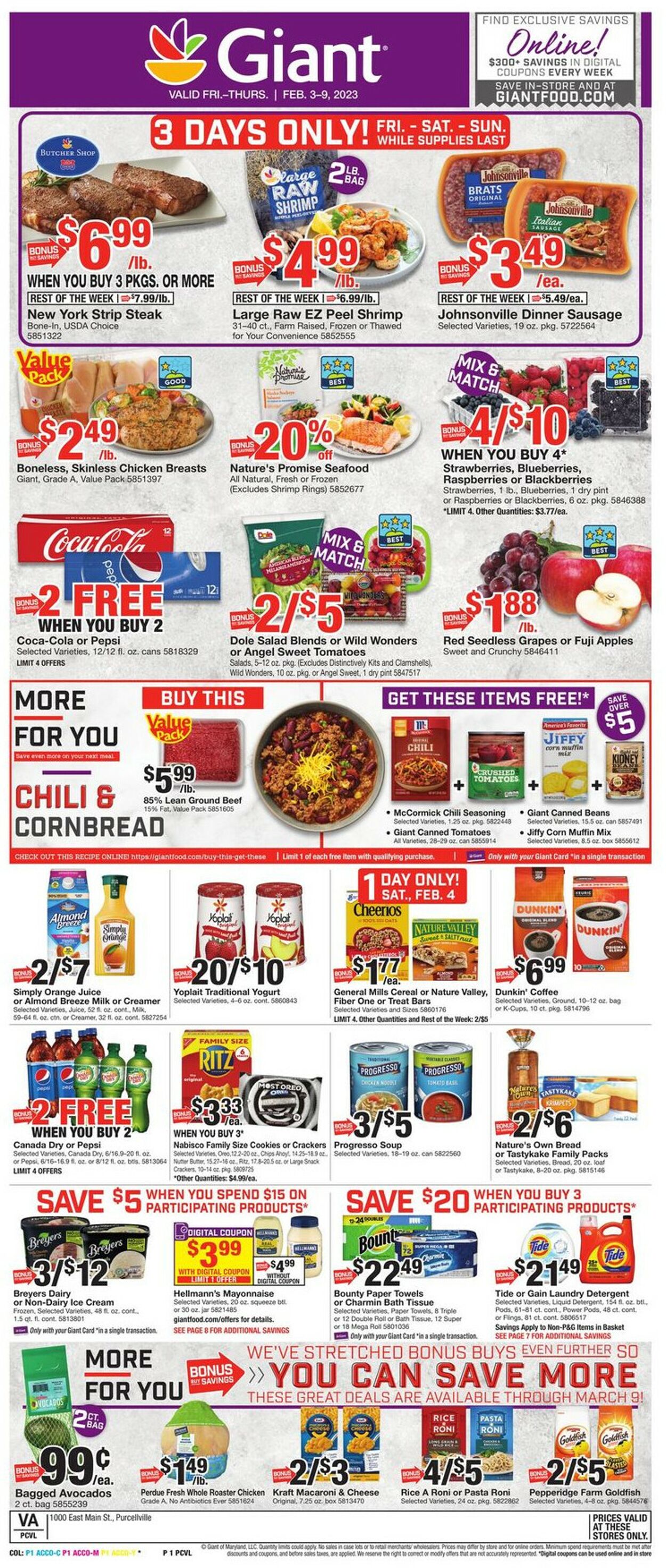 Giant Food Ad from 02/03/2023