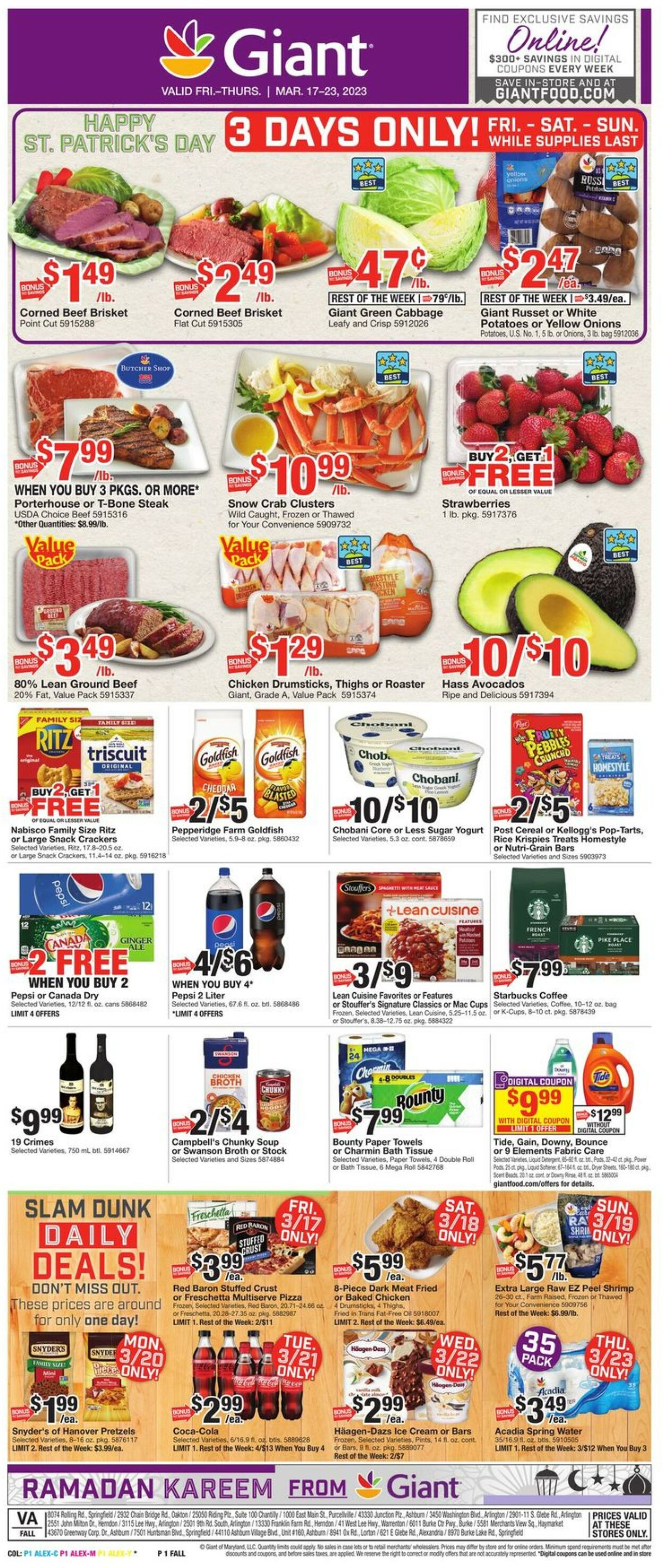 Giant Food Ad from 03/17/2023