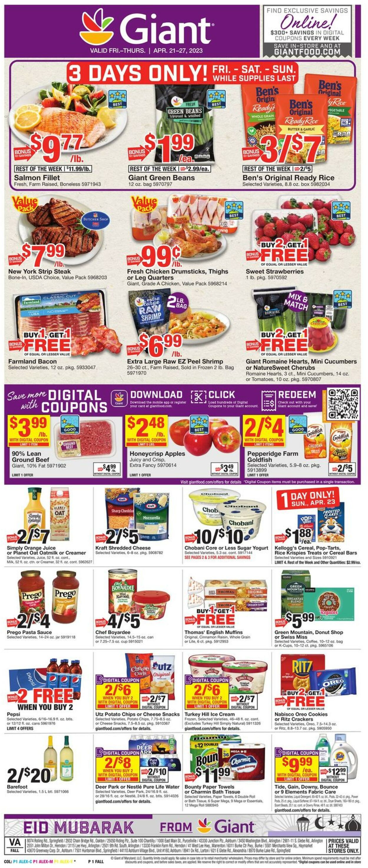 Giant Food Ad from 04/21/2023