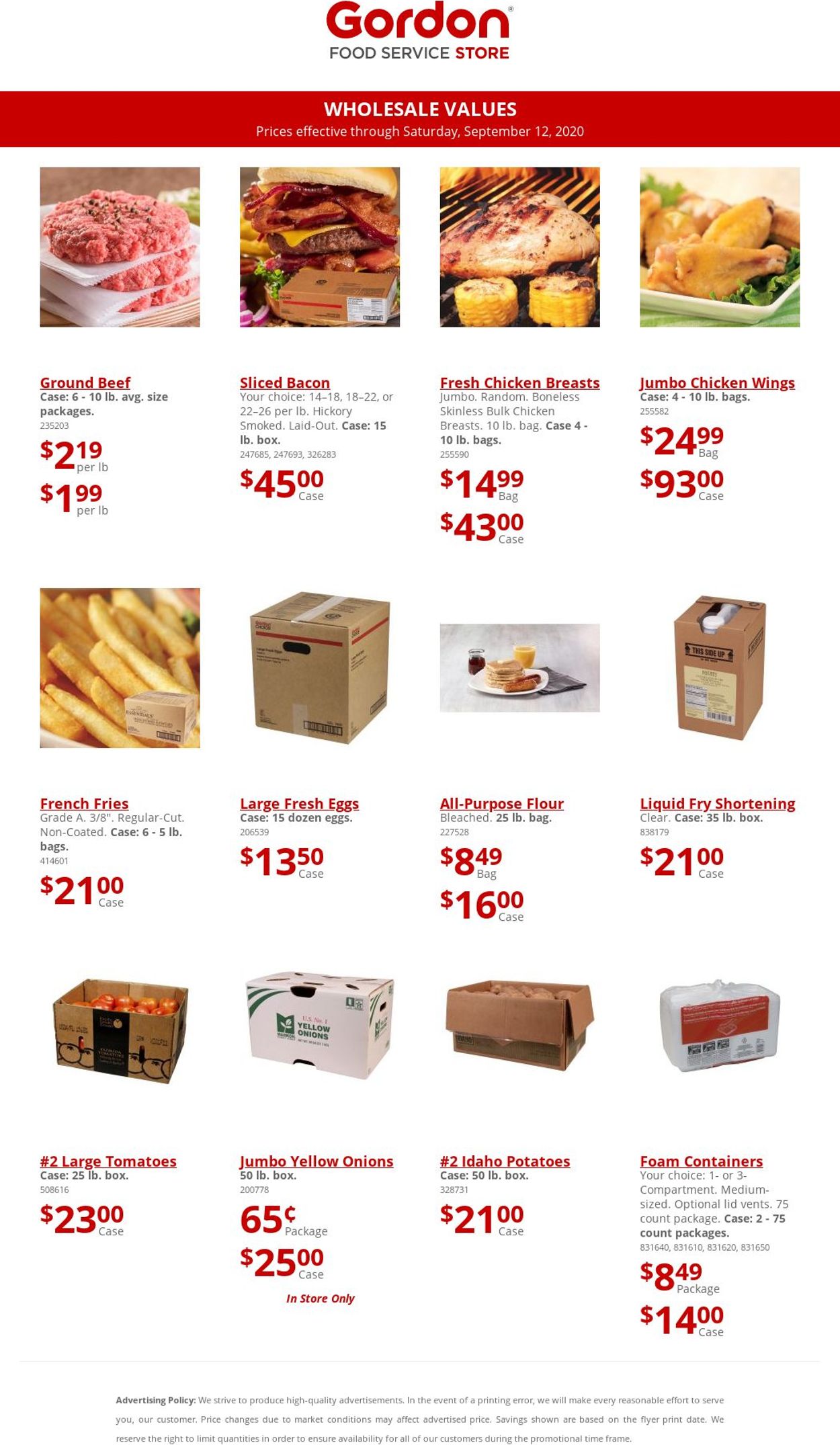 Gordon Food Service Store Ad from 09/06/2020