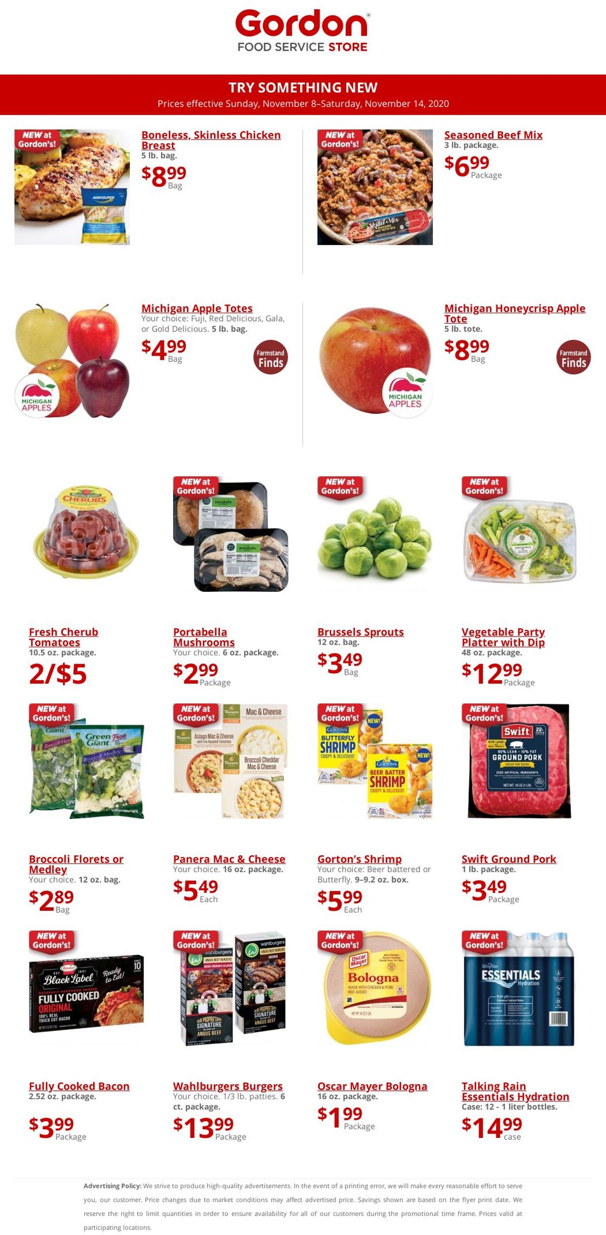 Gordon Food Service Store Ad from 11/08/2020
