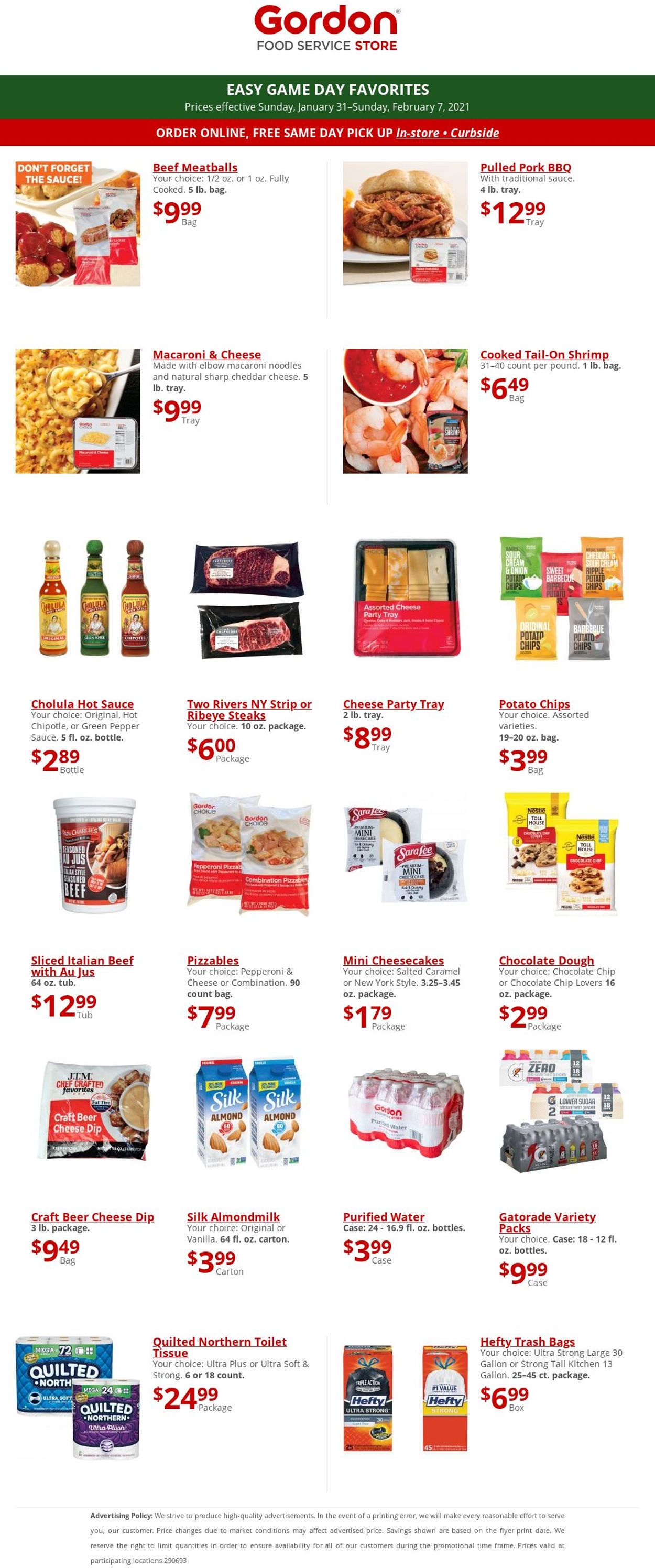 Gordon Food Service Store Ad from 01/31/2021