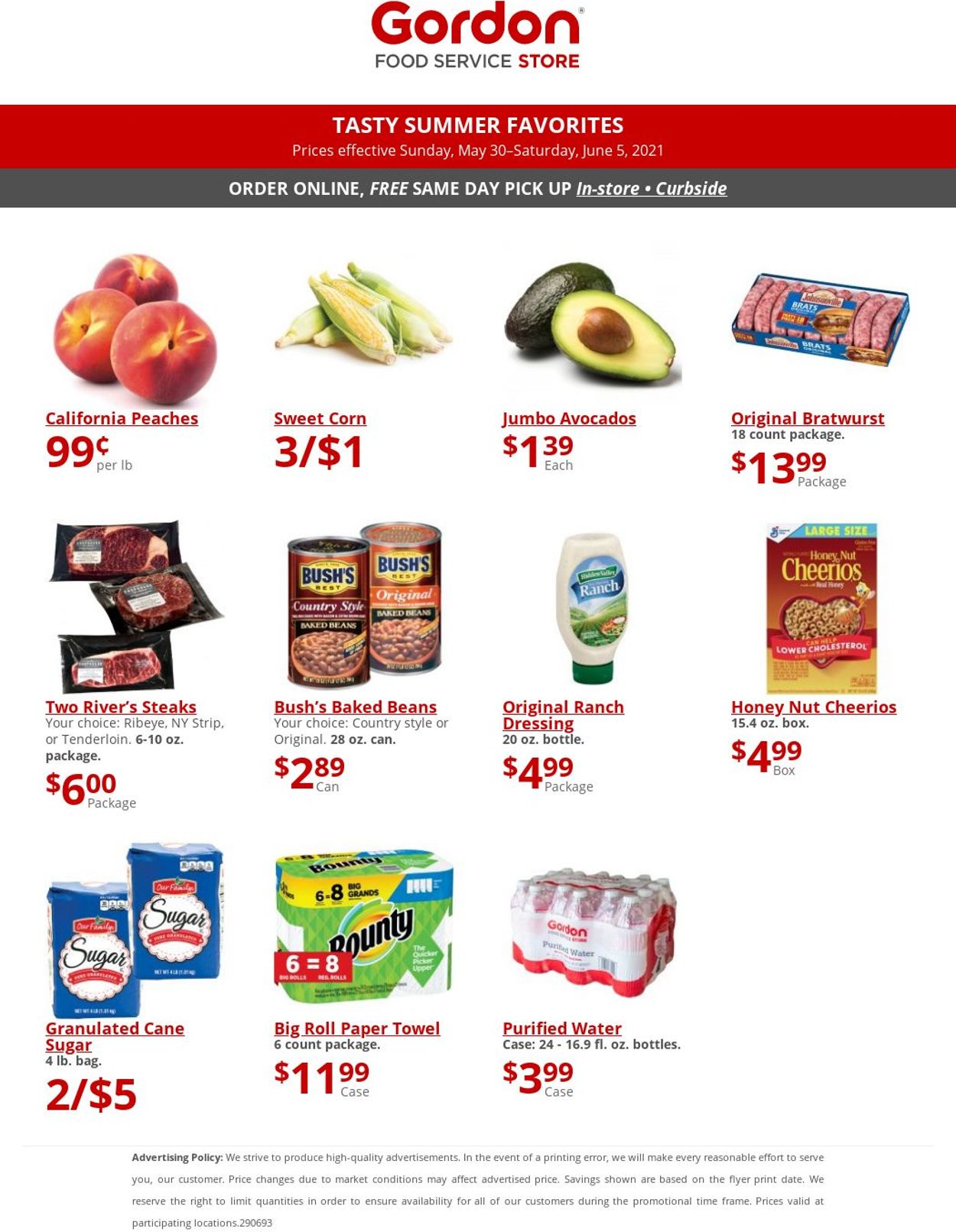 Gordon Food Service Store Ad from 05/30/2021