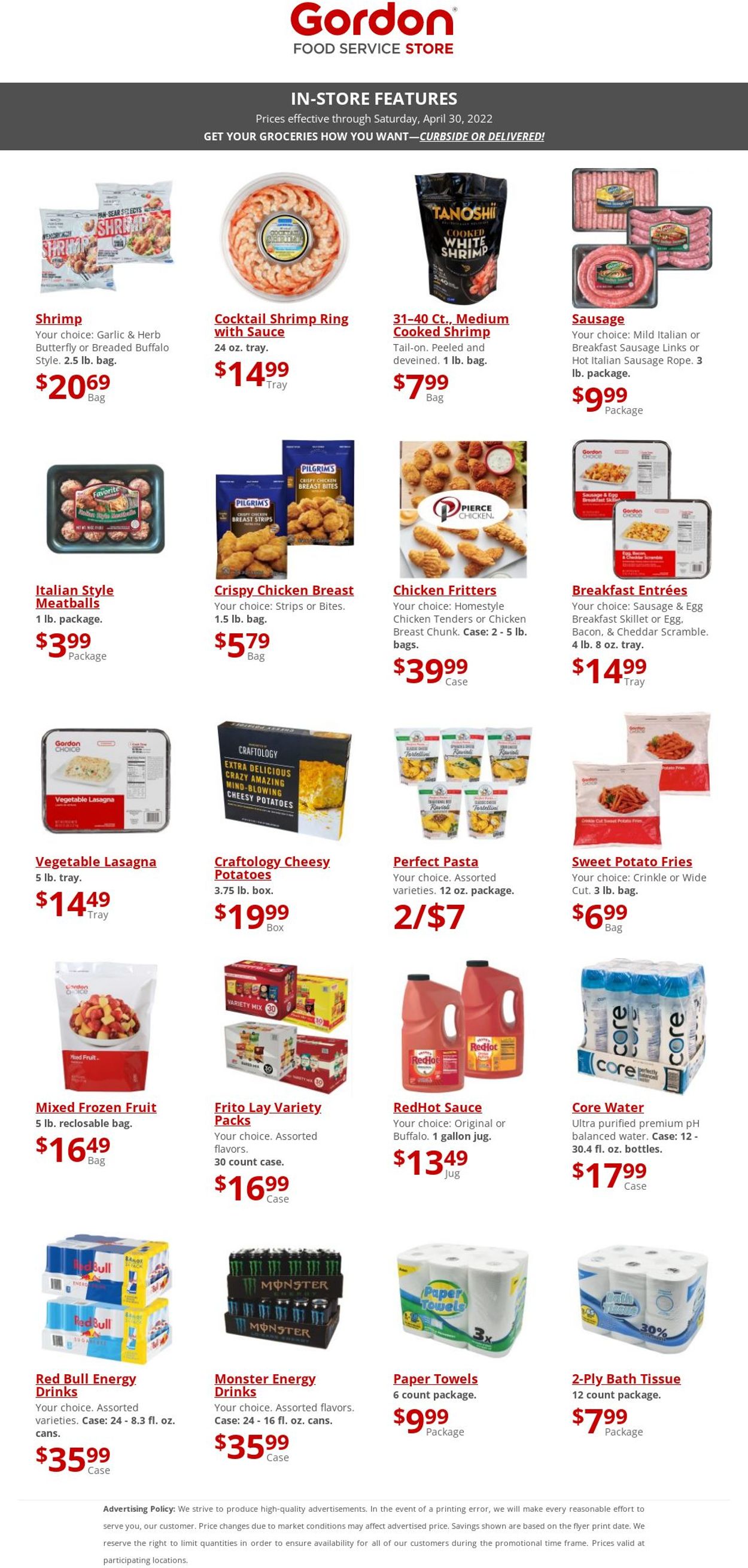 Gordon Food Service Store Ad from 01/31/2022