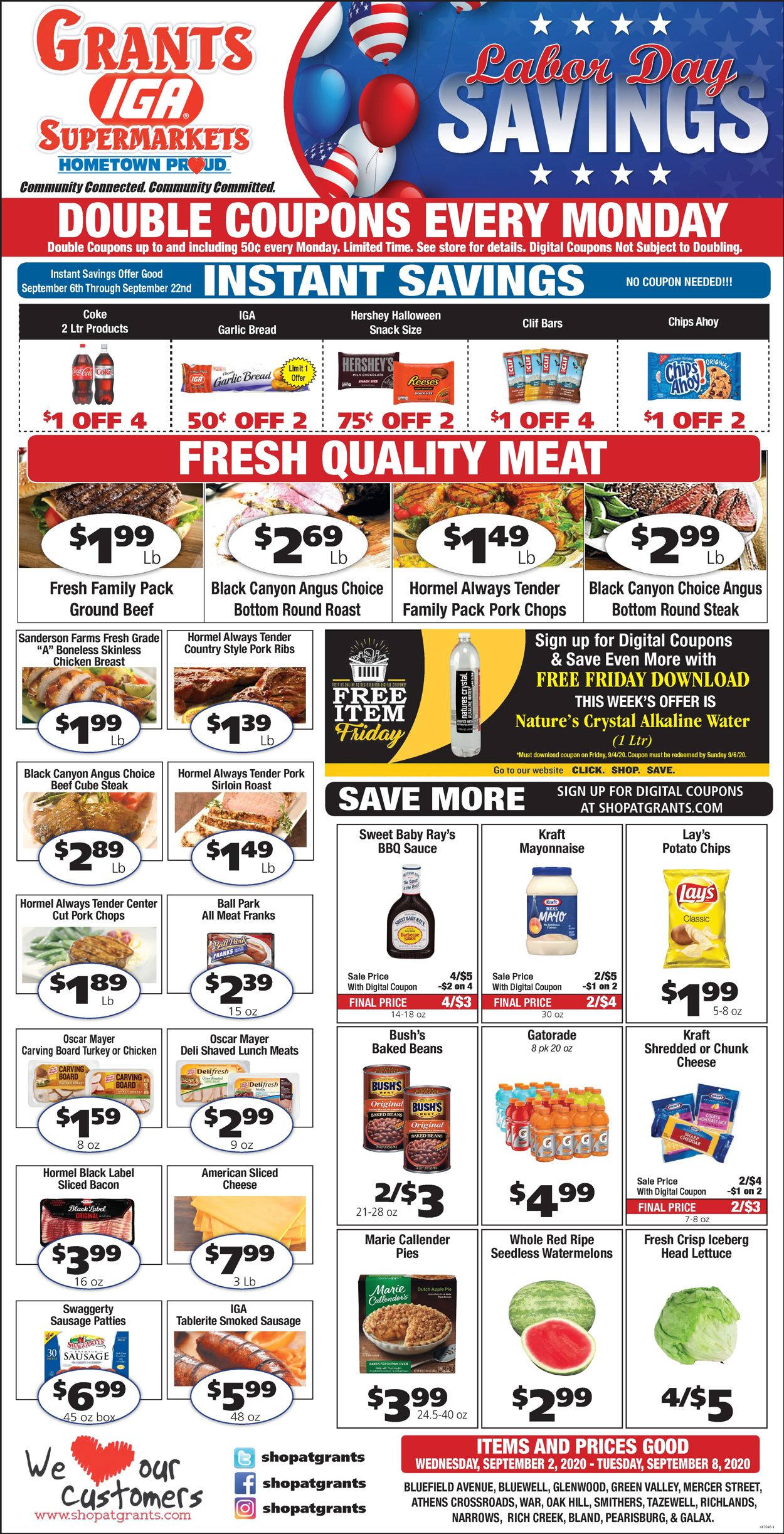 Grant's Supermarket Ad from 09/02/2020