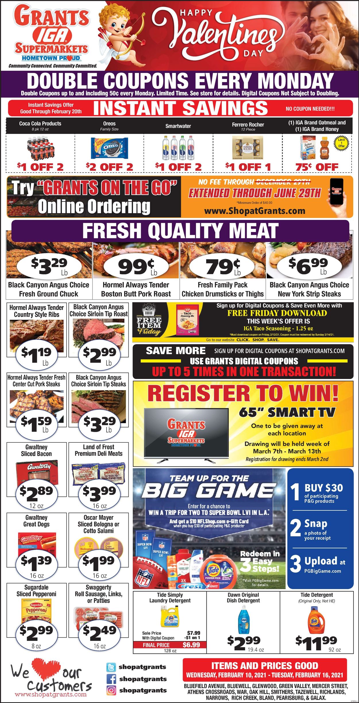 Grant's Supermarket Ad from 02/10/2021