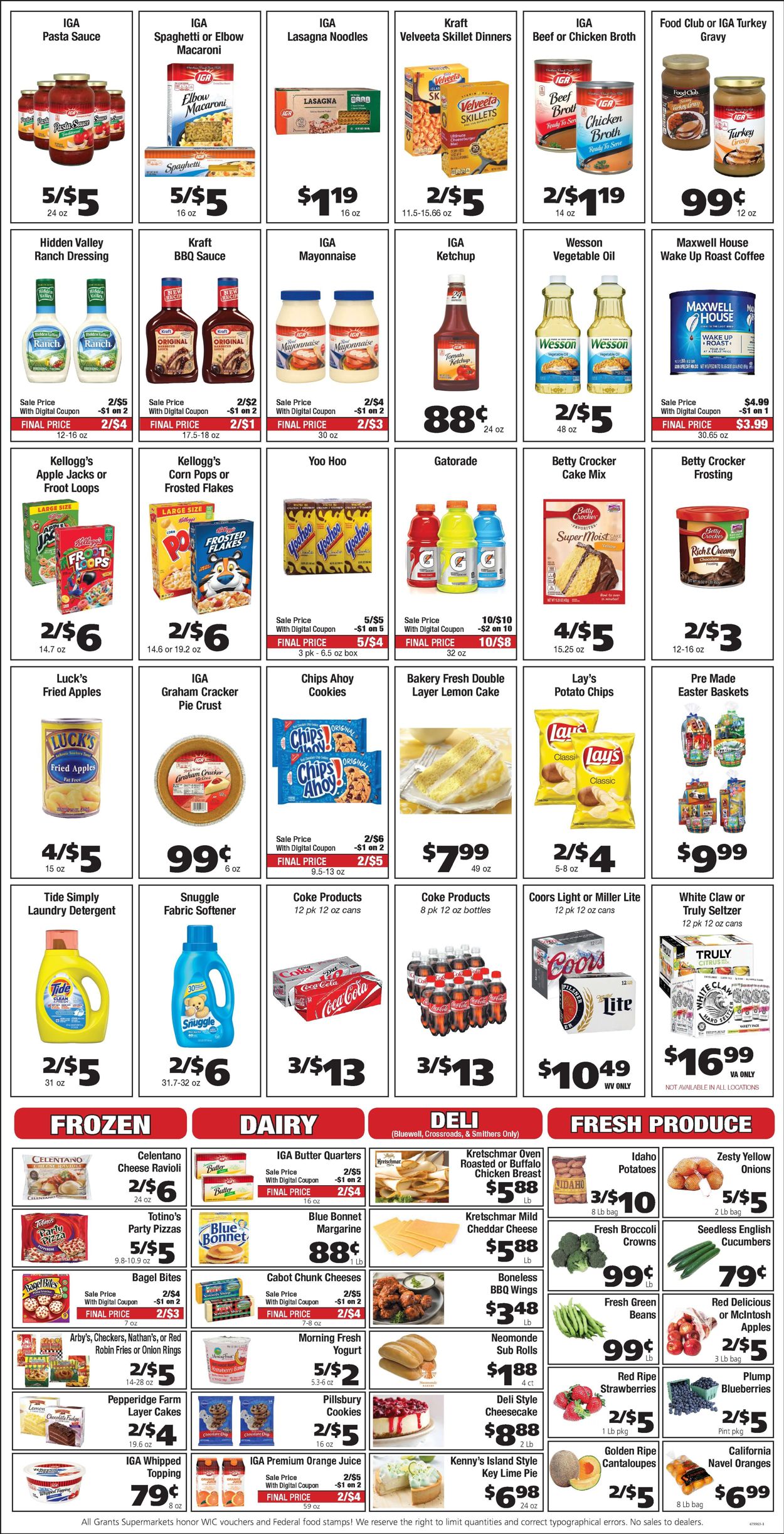 Grant's Supermarket Ad from 03/24/2021