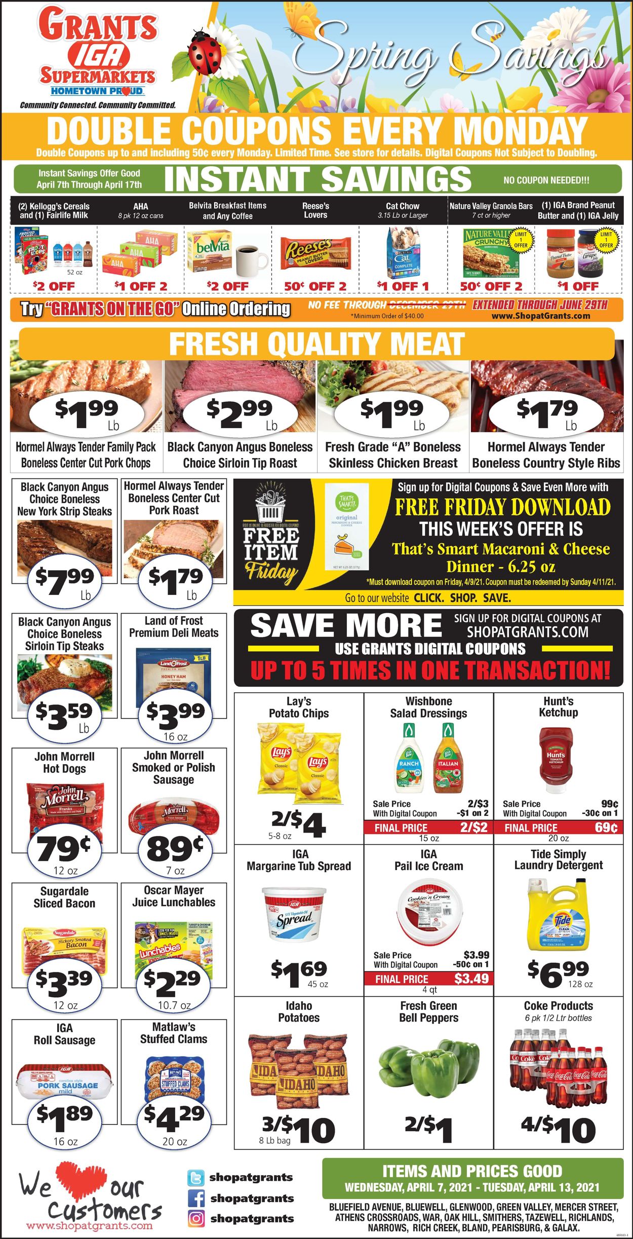 Grant's Supermarket Ad from 04/07/2021