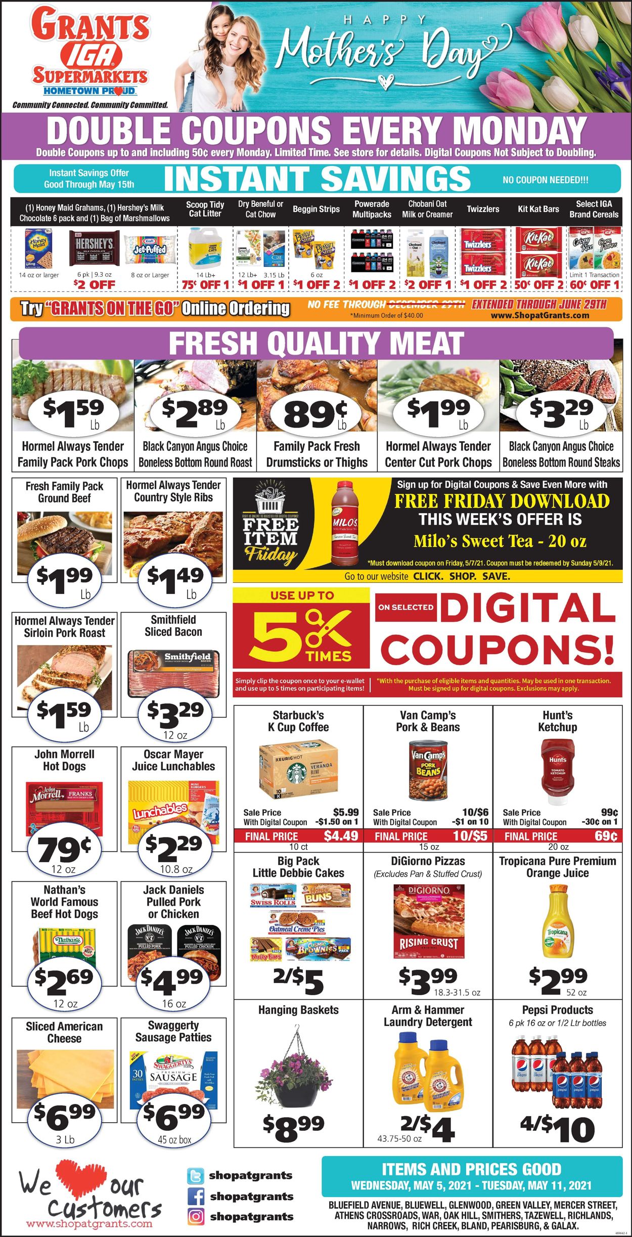Grant's Supermarket Ad from 05/05/2021