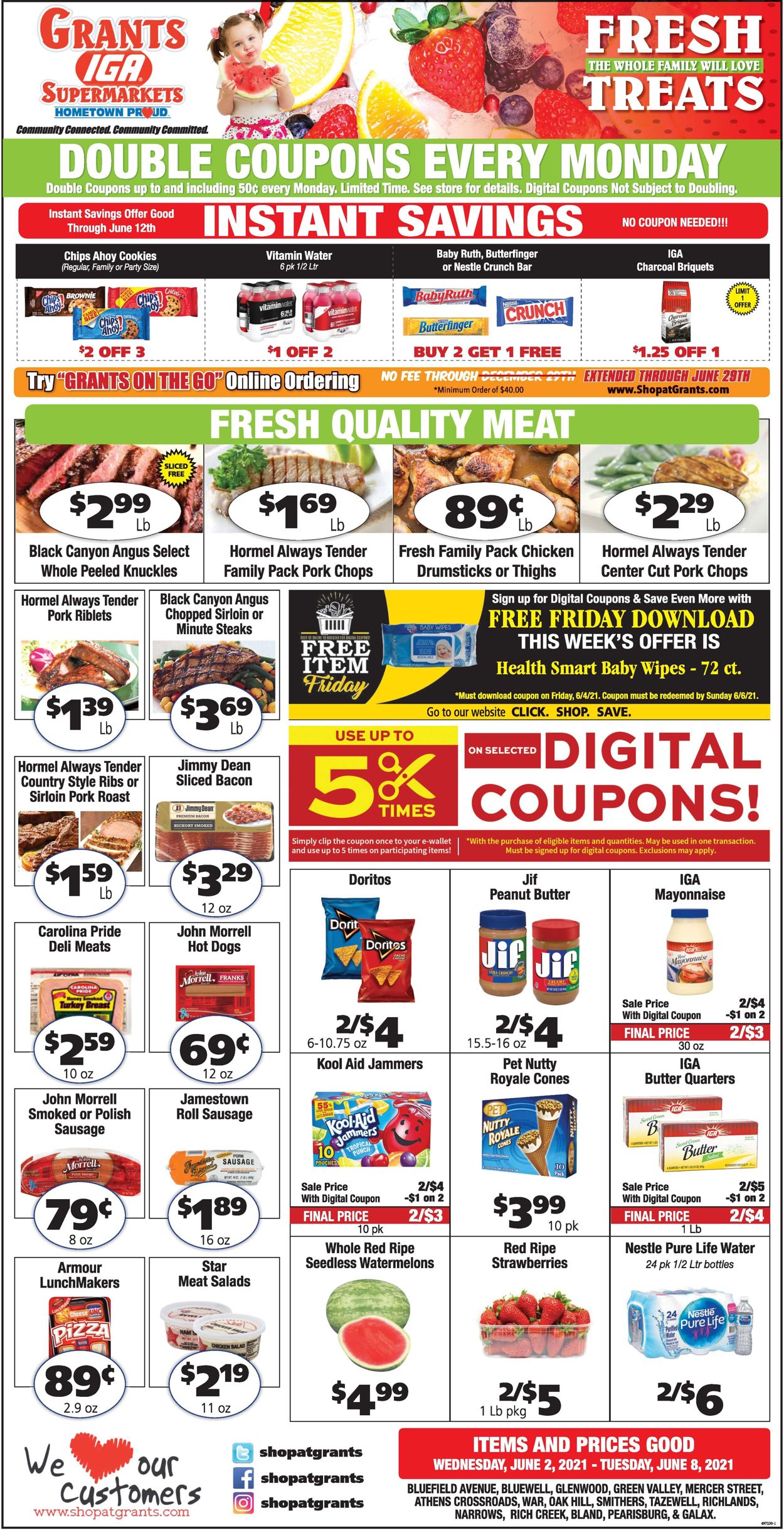 Grant's Supermarket Ad from 06/02/2021