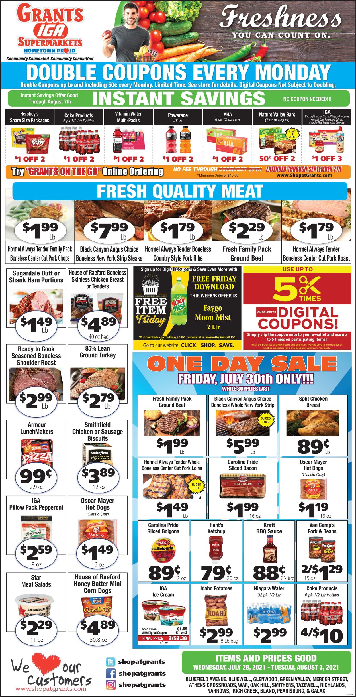 Grant's Supermarket Ad from 07/28/2021