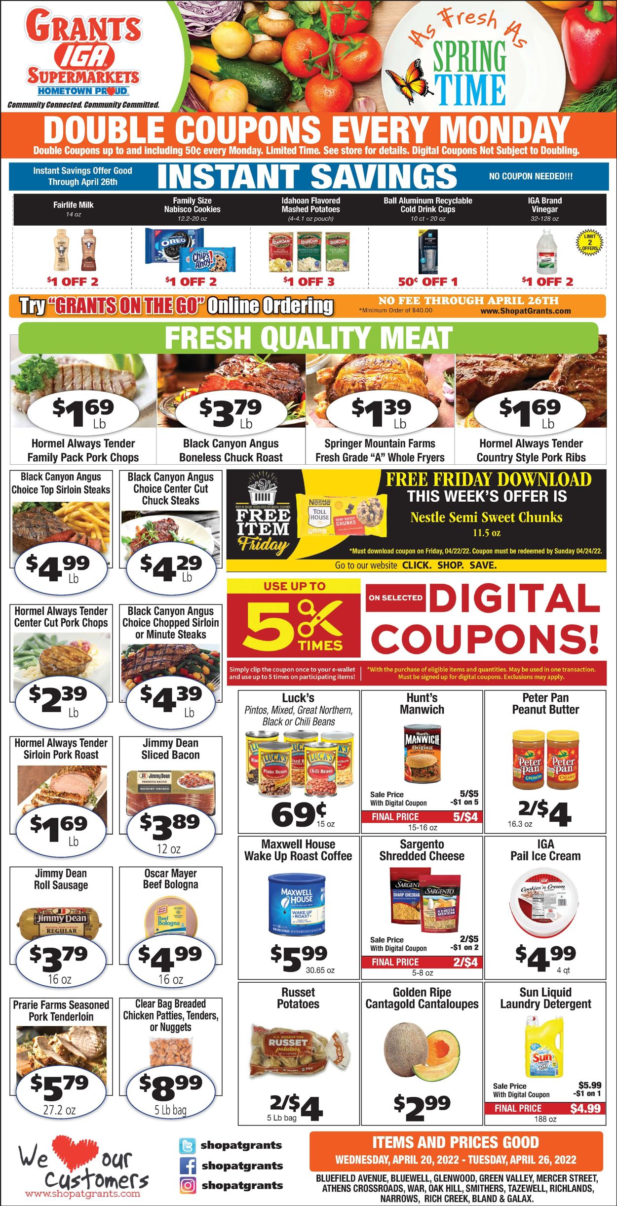 Grant's Supermarket Ad from 04/20/2022
