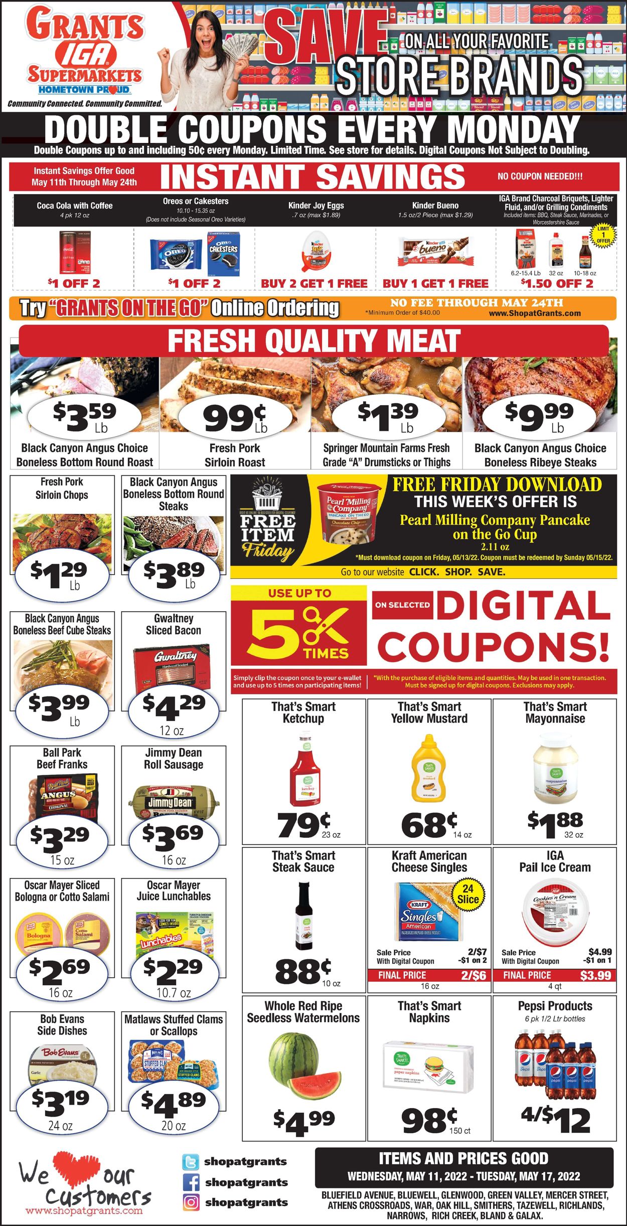 Grant's Supermarket Ad from 05/11/2022