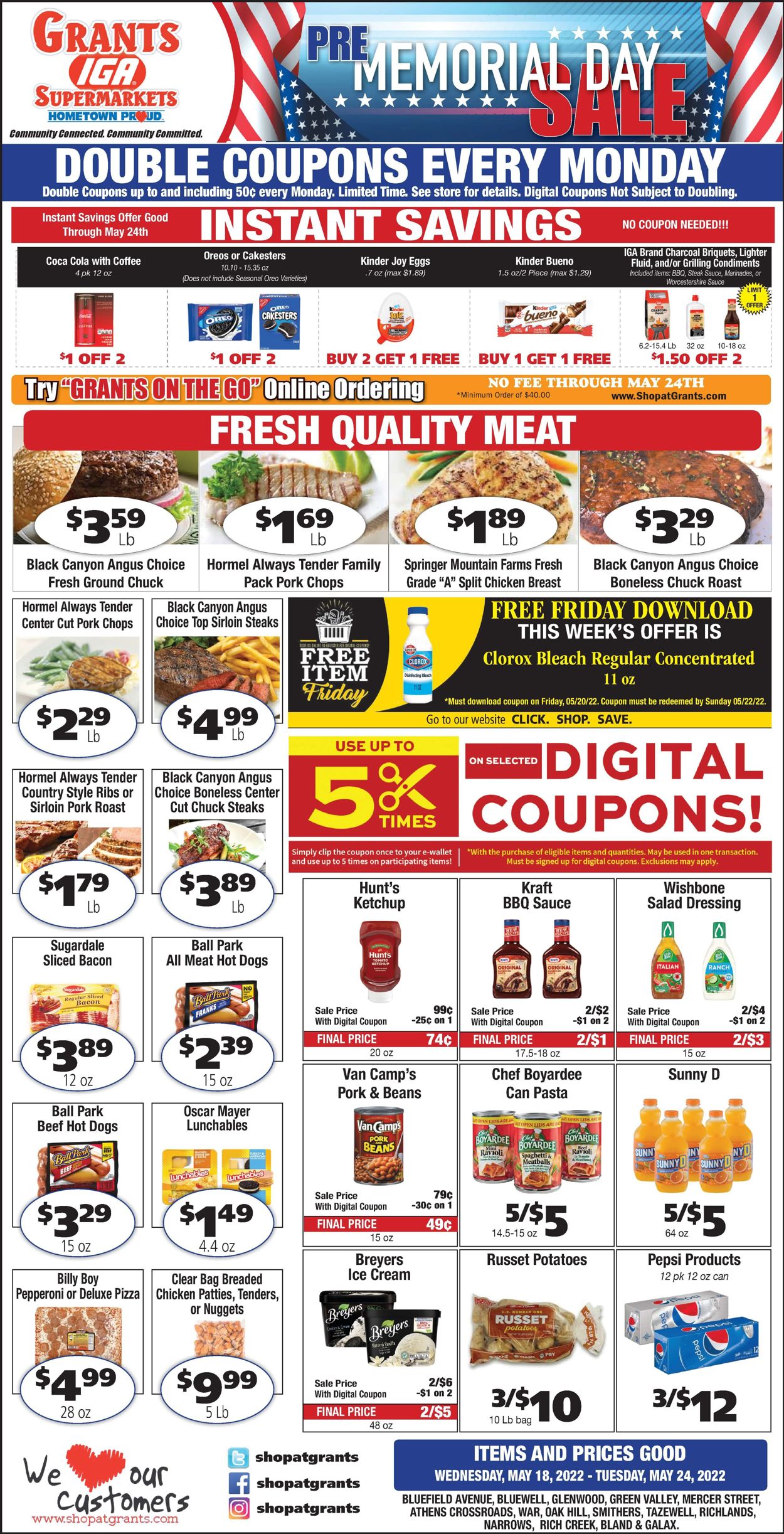 Grant's Supermarket Ad from 05/18/2022
