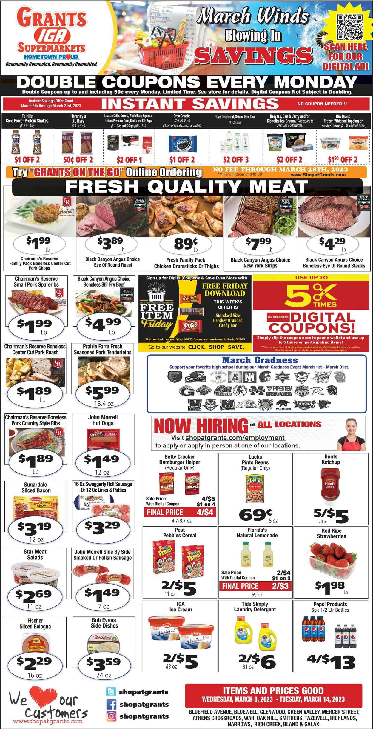 Grant's Supermarket Ad from 03/08/2023