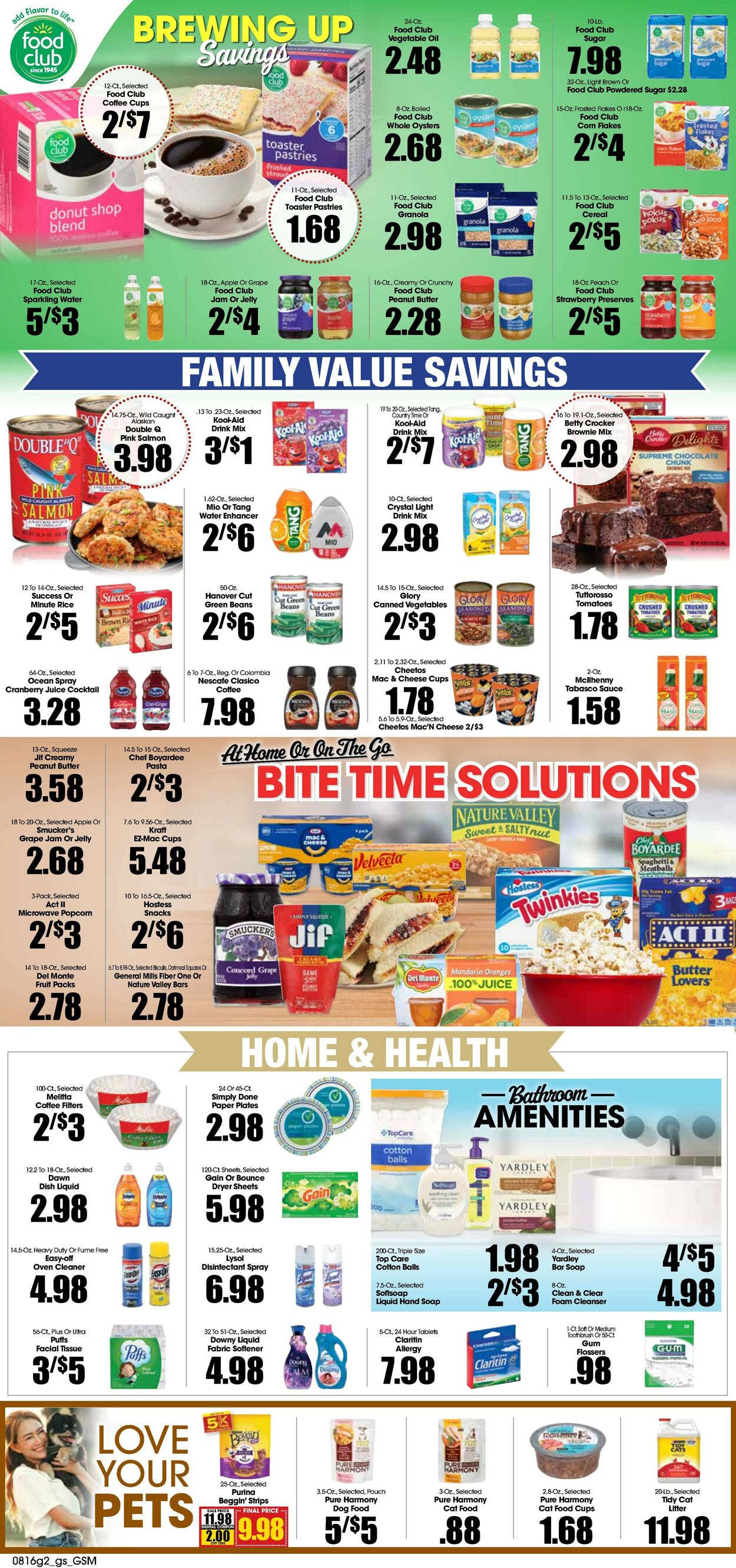 Grant's Supermarket Ad from 08/16/2023