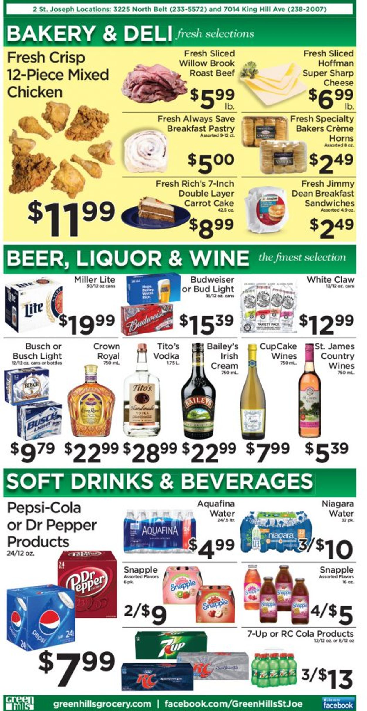 Green Hills Grocery Ad from 10/21/2020