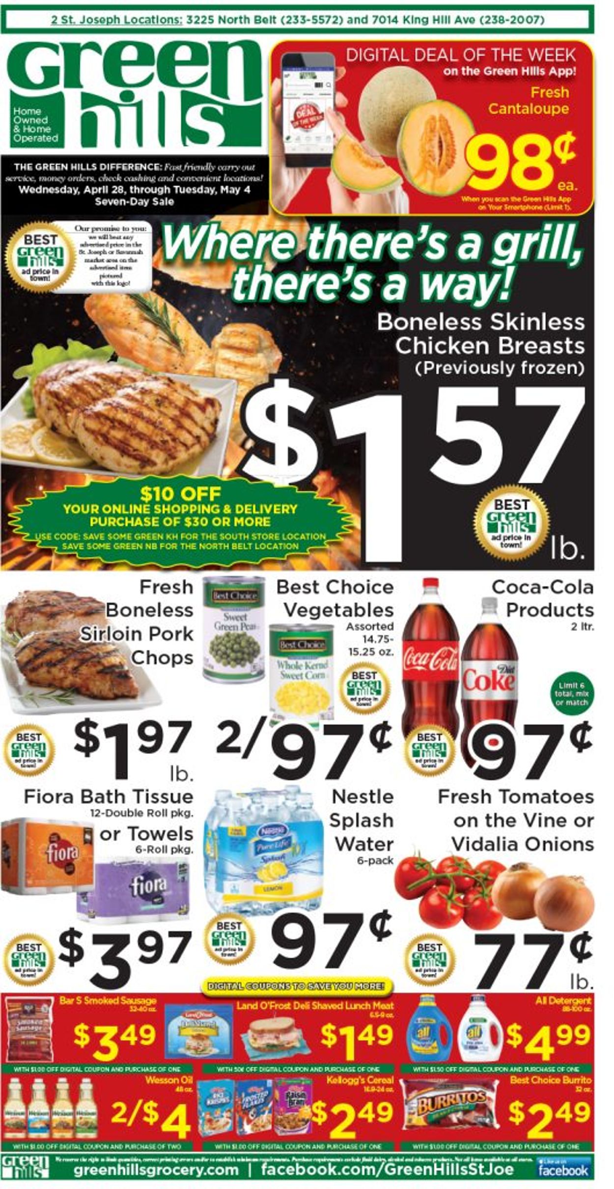 Green Hills Grocery Ad from 04/28/2021