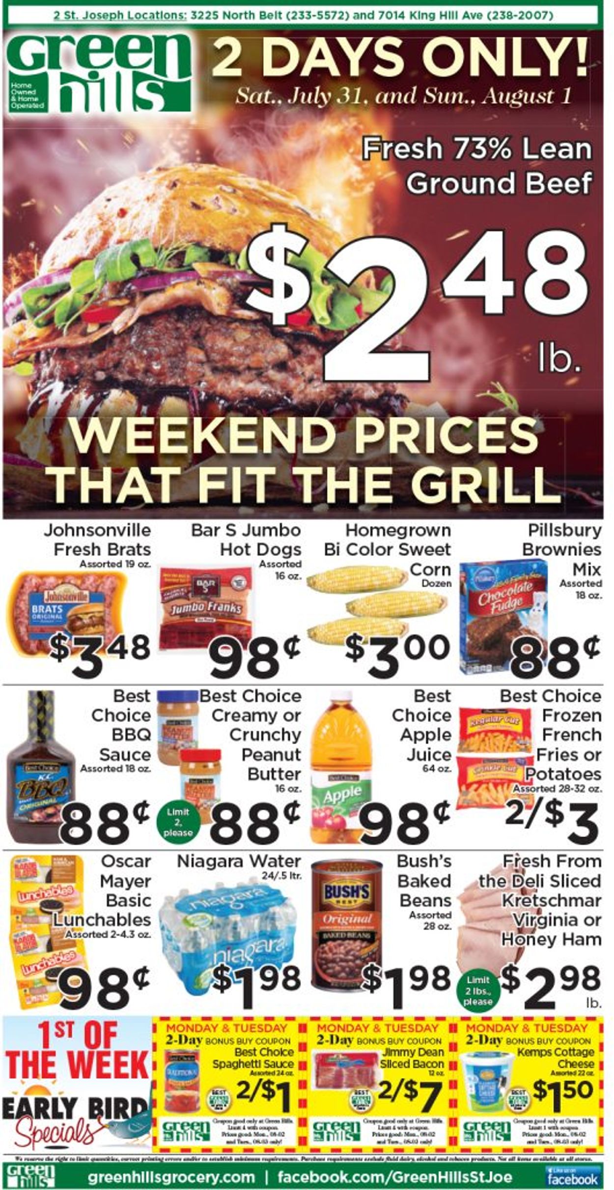 Green Hills Grocery Ad from 07/28/2021