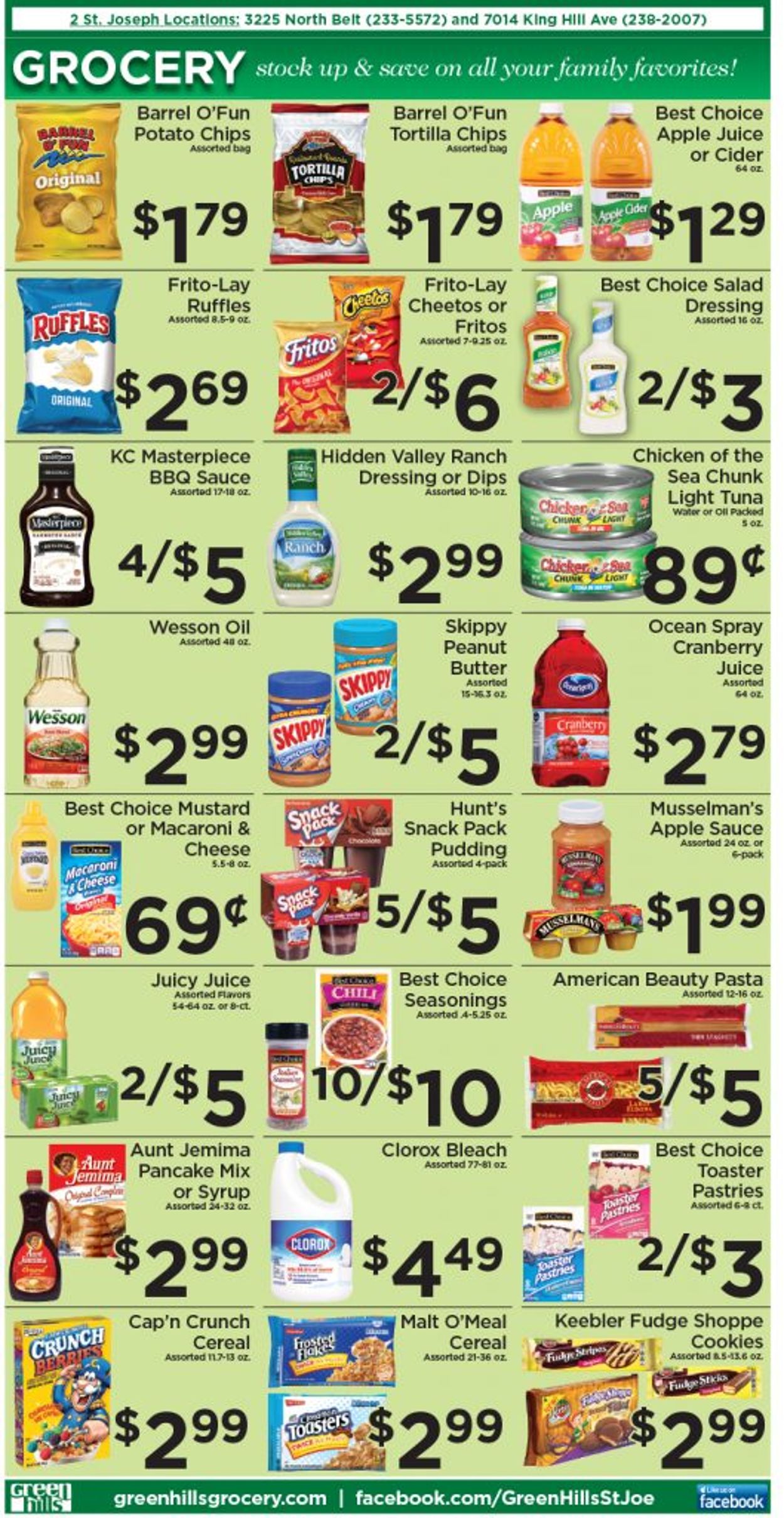 Green Hills Grocery Ad from 08/18/2021