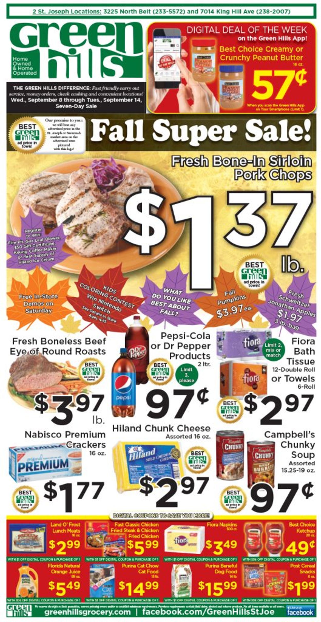 Green Hills Grocery Ad from 09/08/2021