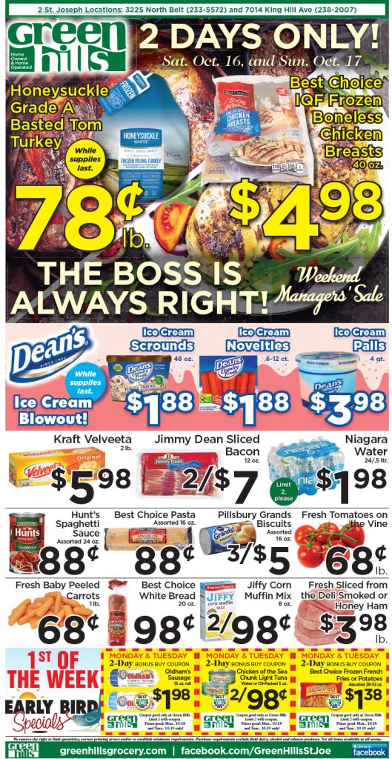 Green Hills Grocery Ad from 10/13/2021
