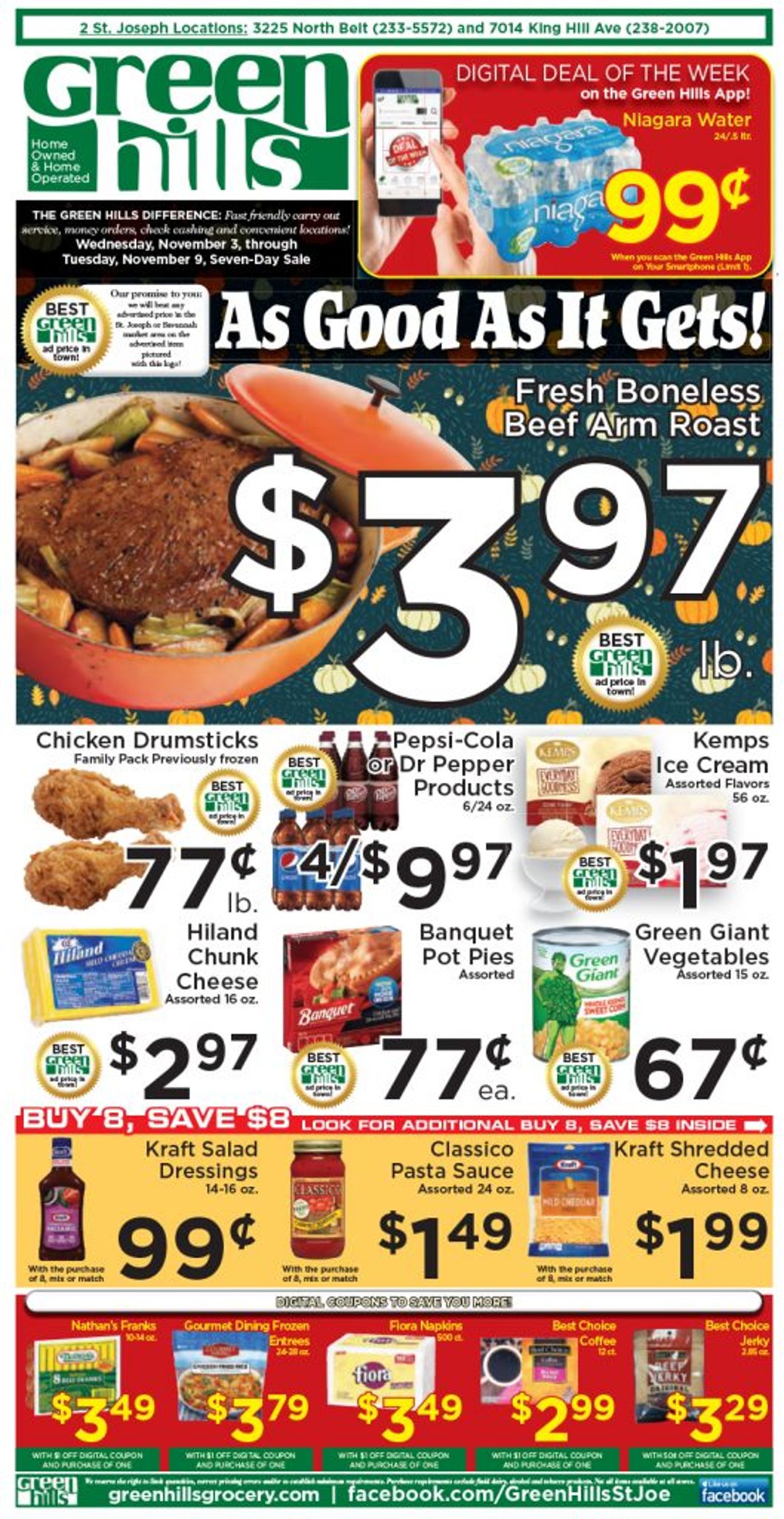 Green Hills Grocery Ad from 11/03/2021