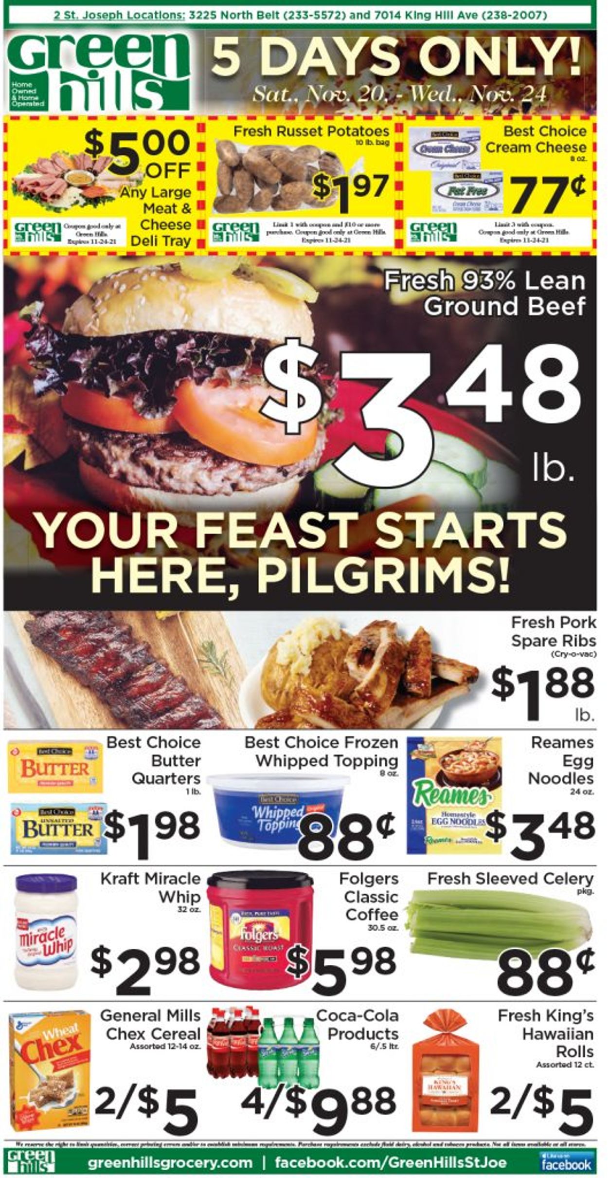Green Hills Grocery Ad from 11/17/2021