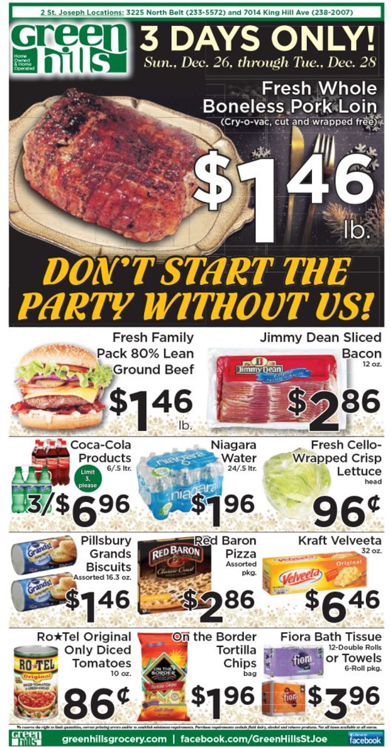 Green Hills Grocery Ad from 12/22/2021