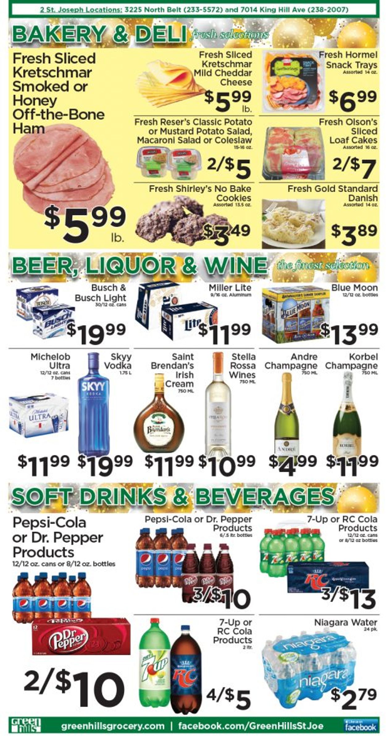 Green Hills Grocery Ad from 12/29/2021