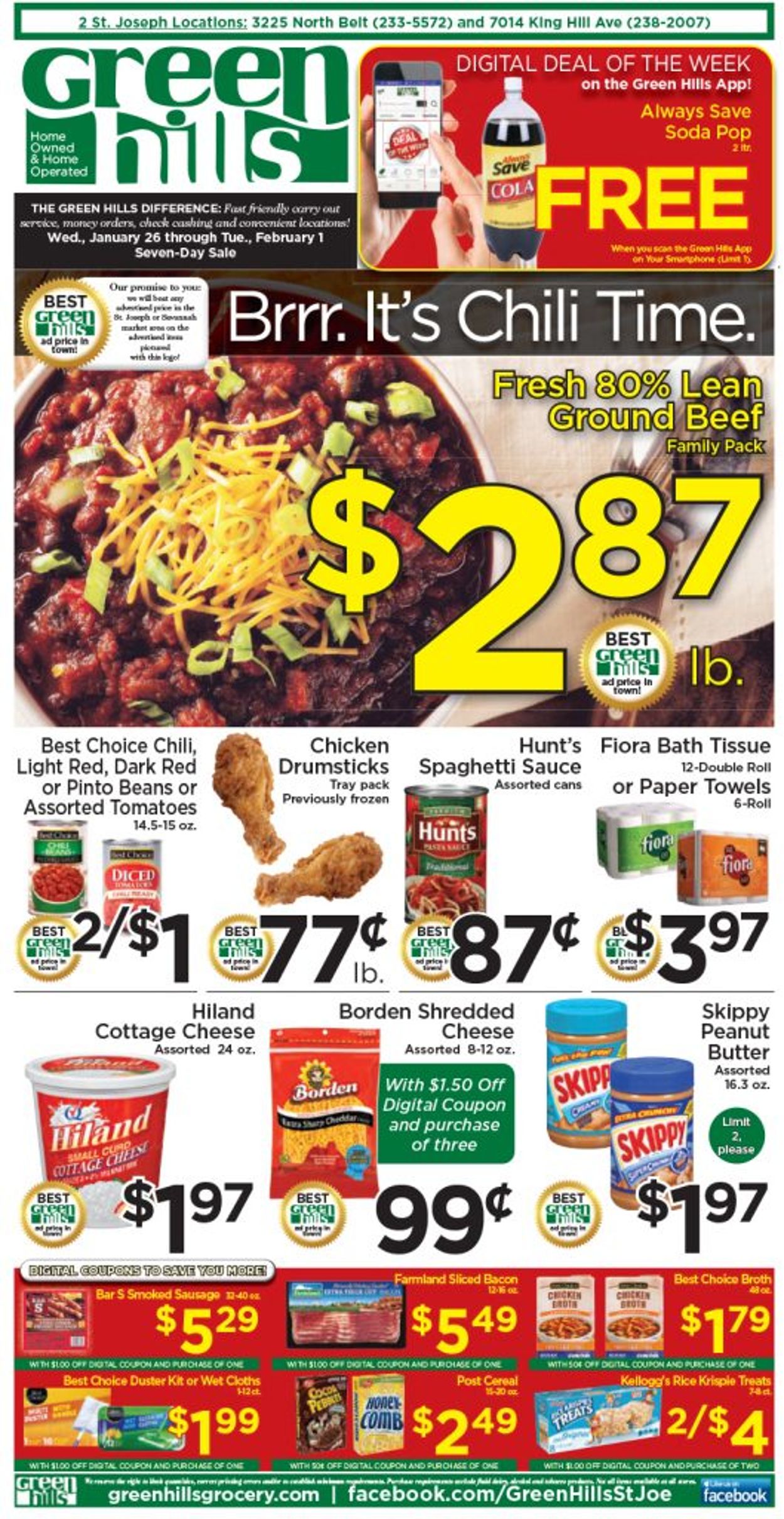 Green Hills Grocery Ad from 01/26/2022