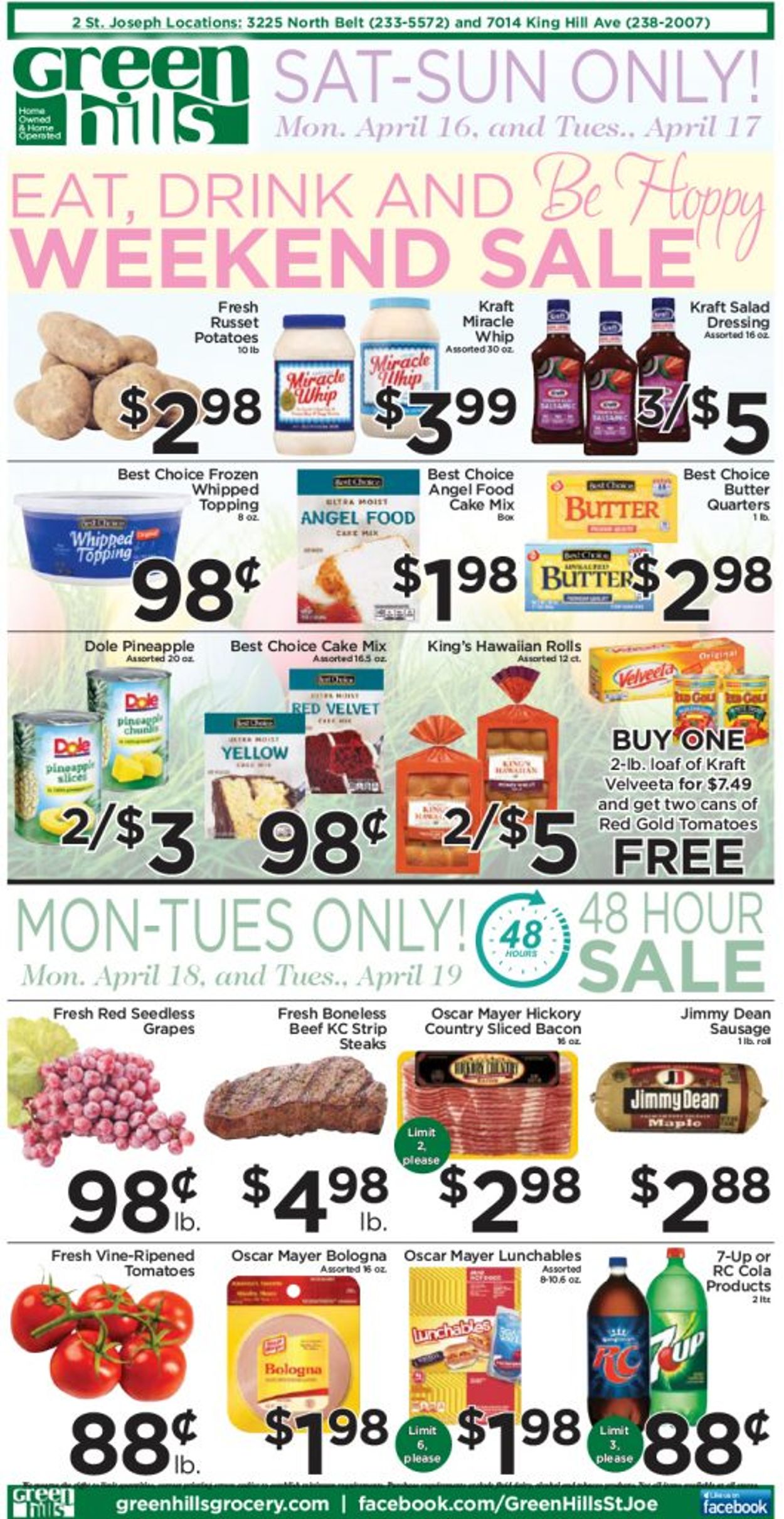 Green Hills Grocery Ad from 04/13/2022