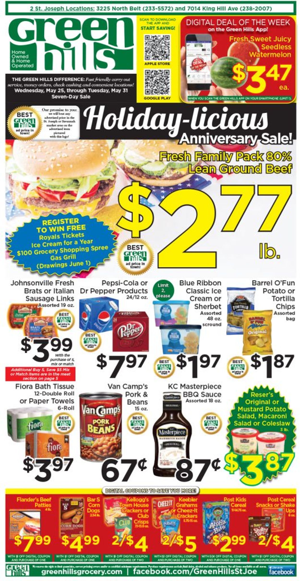 Green Hills Grocery Ad from 05/25/2022