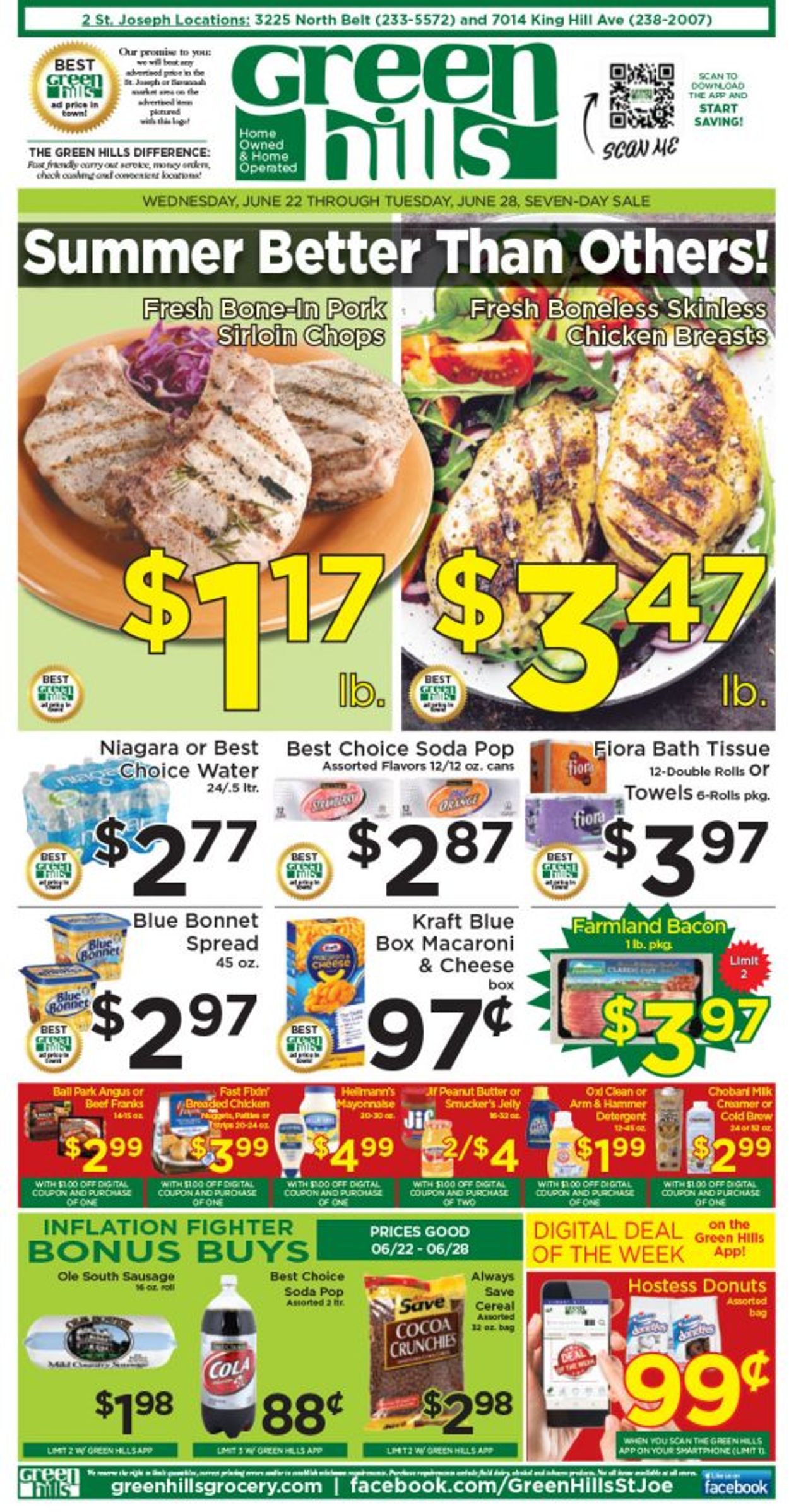 Green Hills Grocery Ad from 06/22/2022